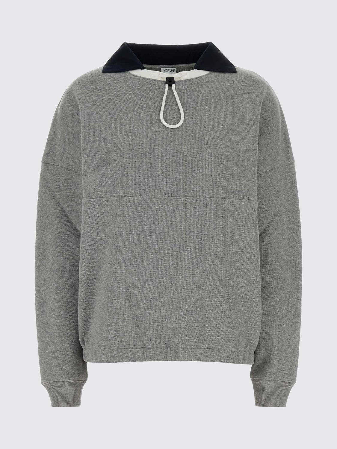 Loewe Women Crewneck Loewe Cotton Sweatshirt With Dropped Shoulders And Drawstring LOEWE