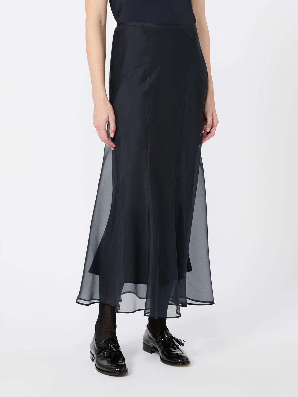 Max Mara Women High-Waisted Silk Midi Pencil Skirt Max Mara With A Slim Fit MAX MARA