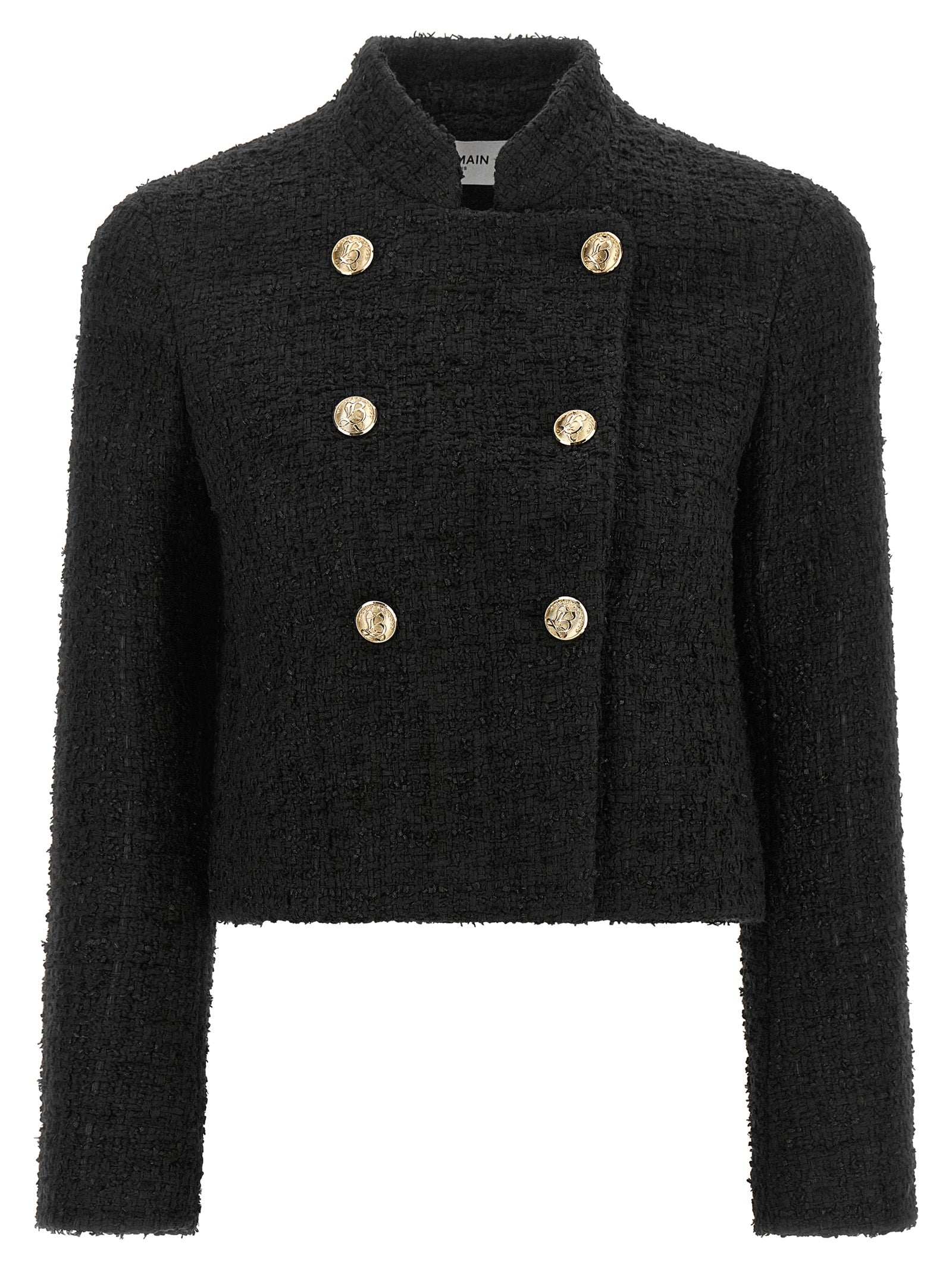 Balmain Women Double-Breasted Tweed Short Jacket BALMAIN
