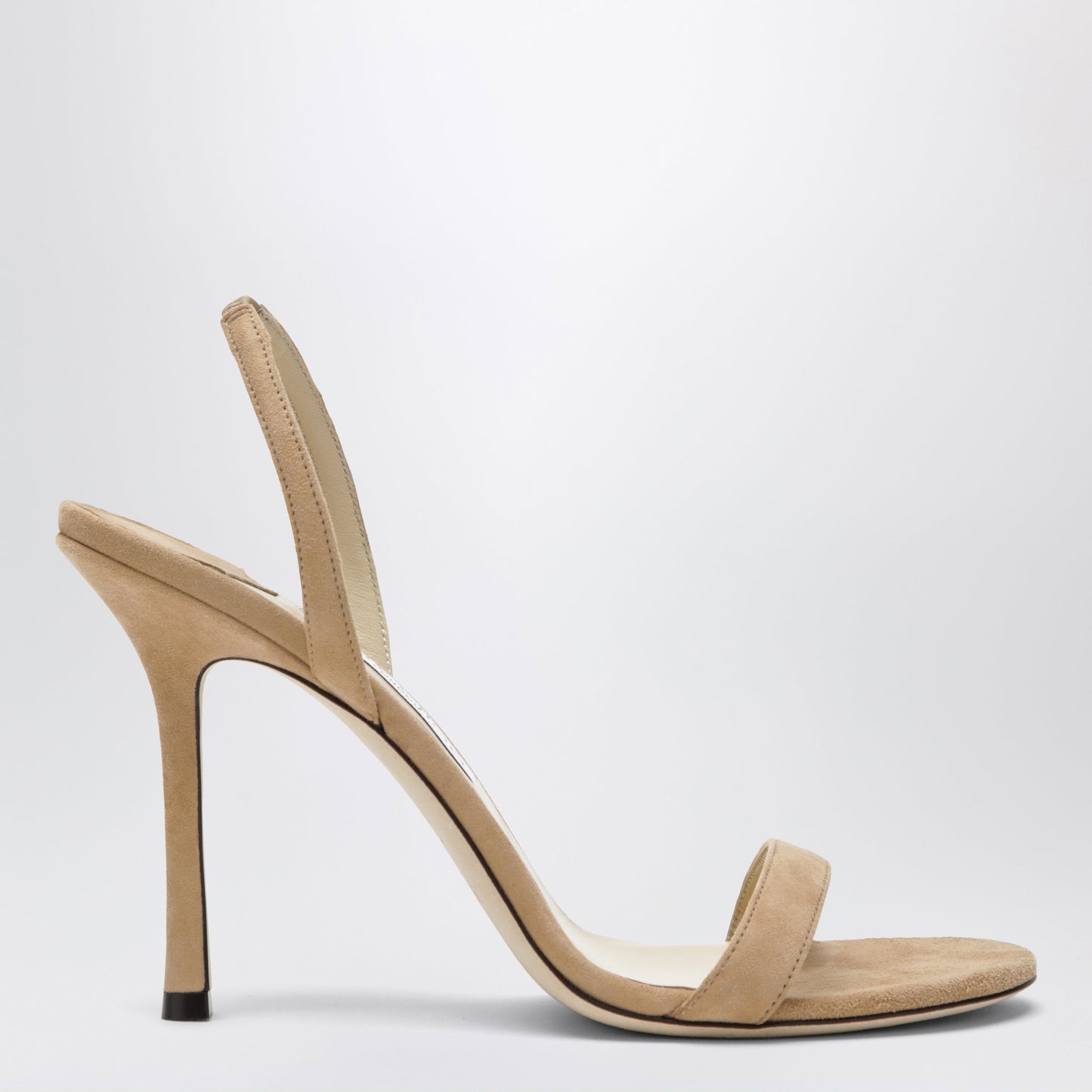 Jimmy Choo Jenn 100 Beige Suede Sandals Women JIMMY CHOO