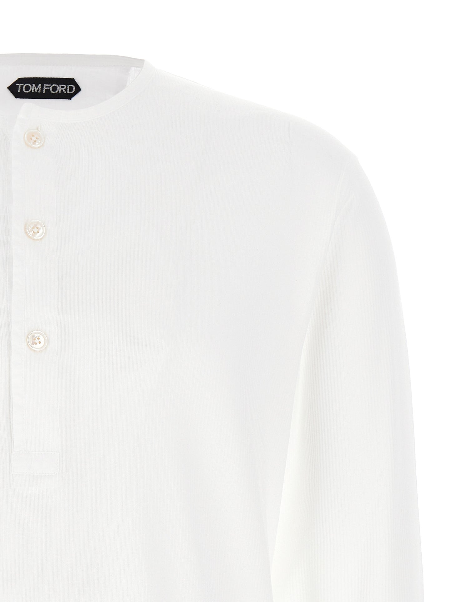 Tom Ford Men Ribbed Cotton T-Shirt TOM FORD