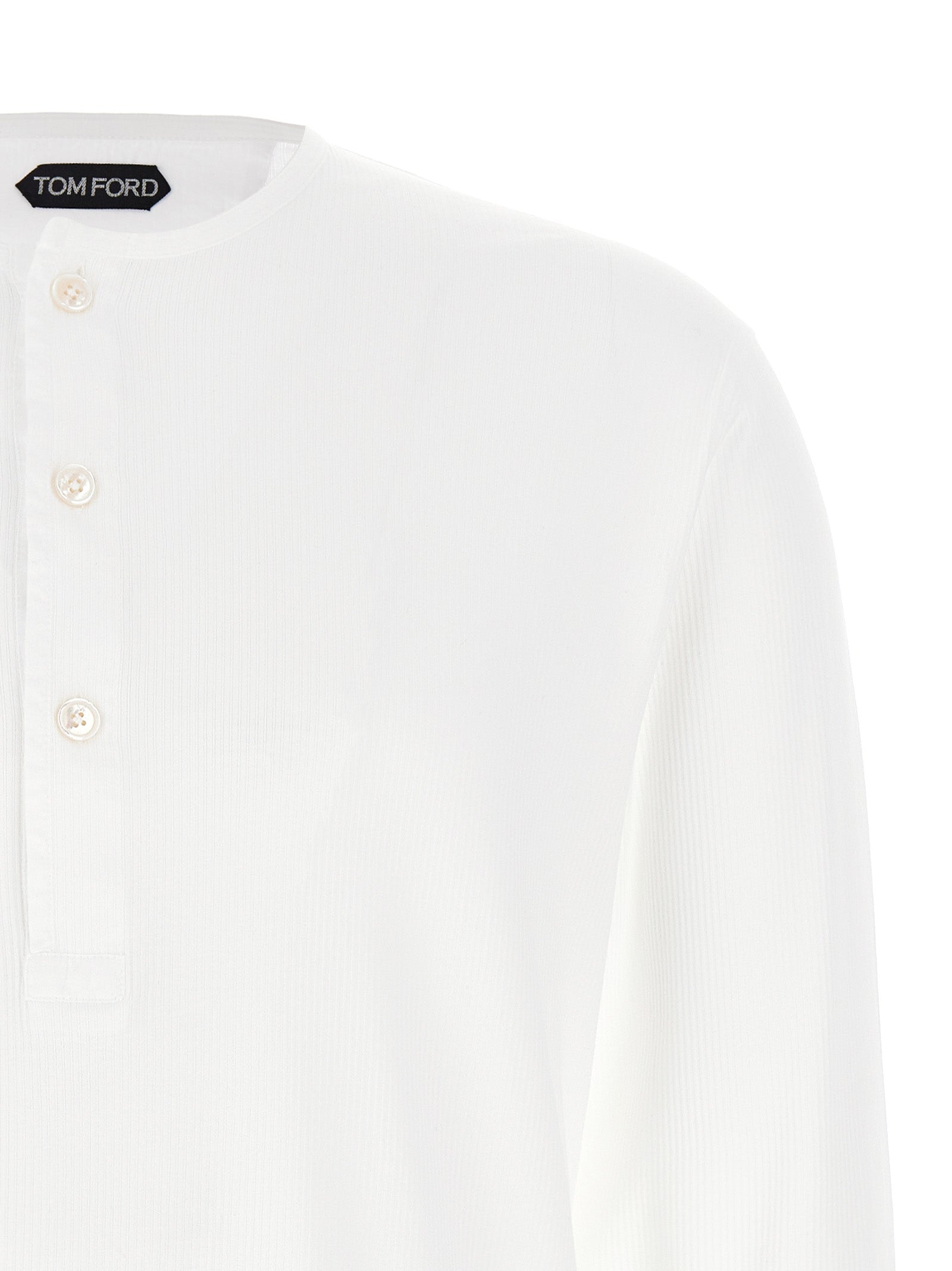 Tom Ford Men Ribbed Cotton T-Shirt TOM FORD