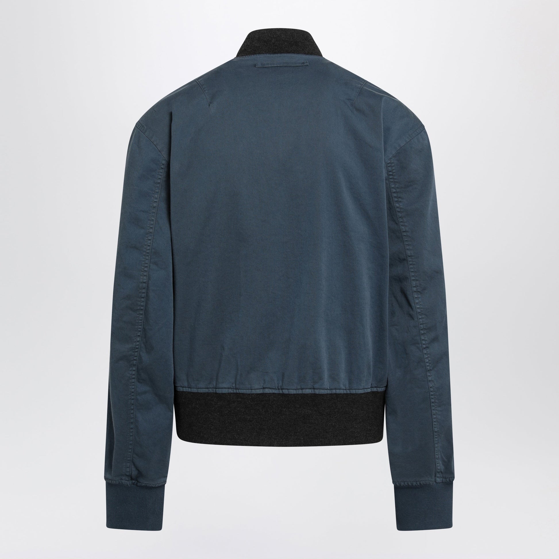Jw Anderson Navy Blue Cotton Jacket With Vintage Finish Men J.W. ANDERSON