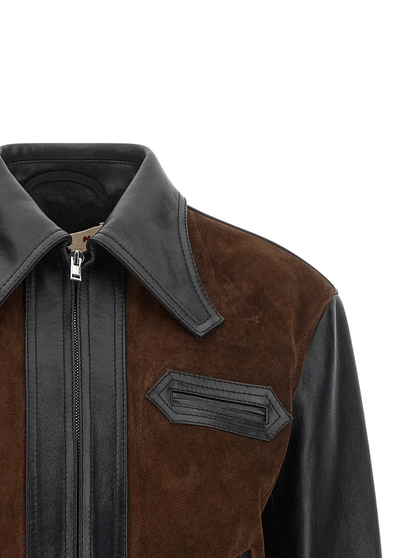 Marni Women Leather And Suede Jacket MARNI