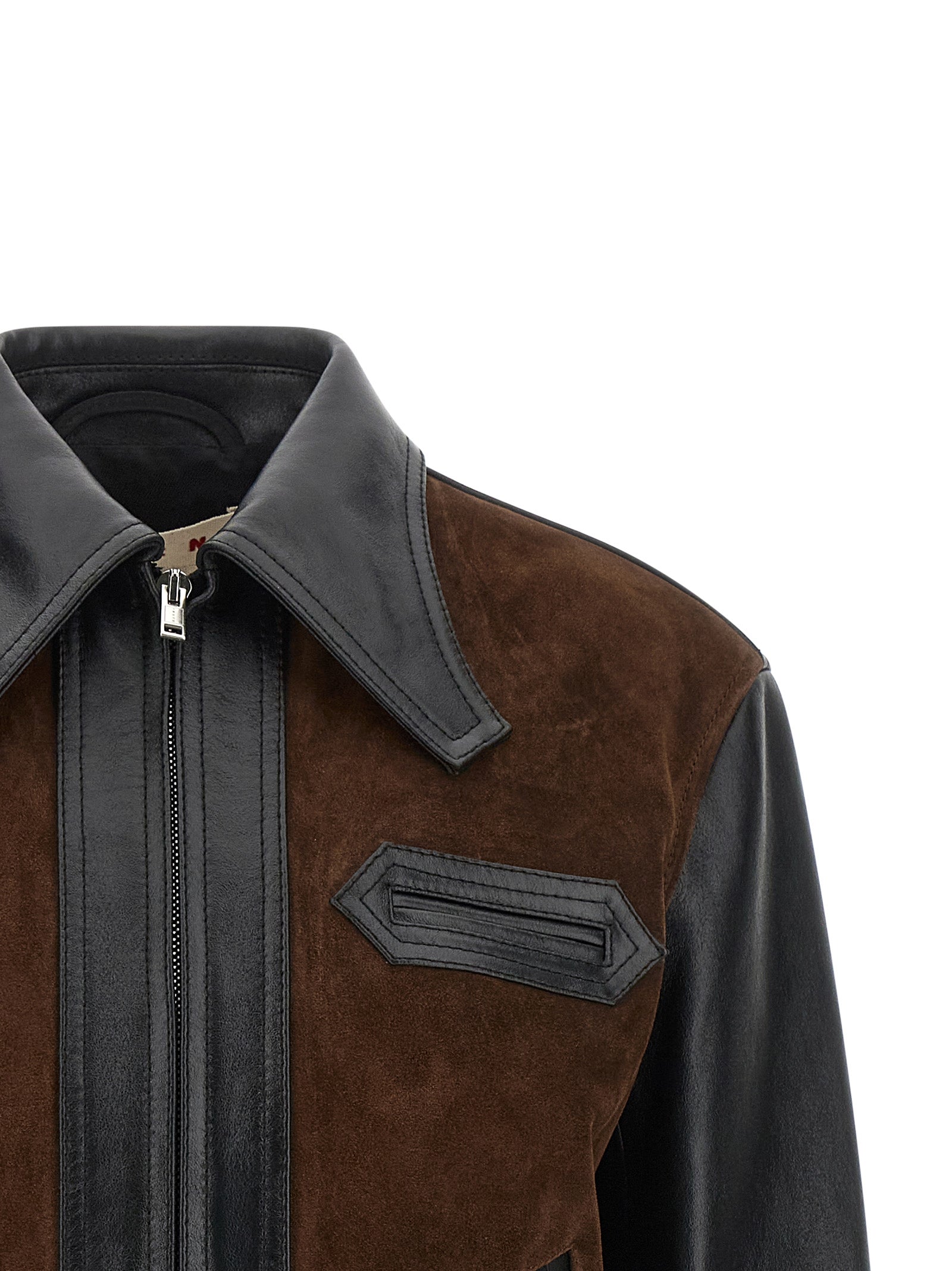 Marni Women Leather And Suede Jacket MARNI