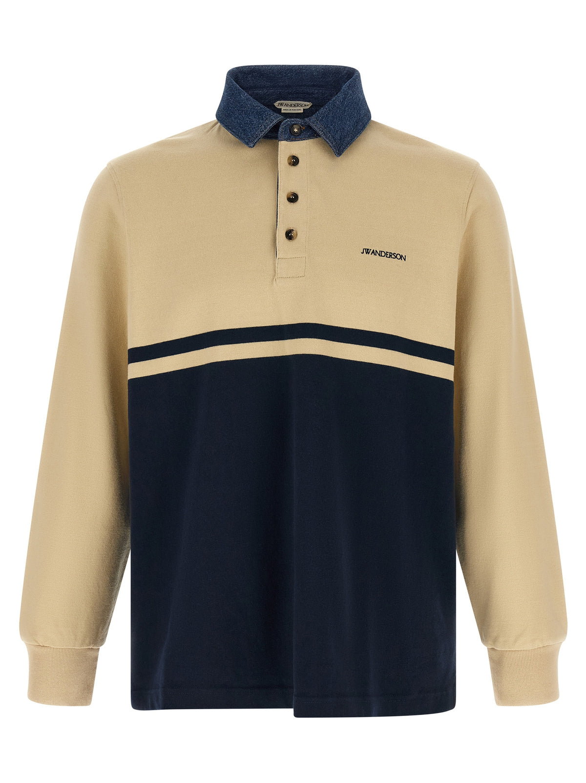 J.W.Anderson Men Contrast Collar Polo Shirt J.W. ANDERSON