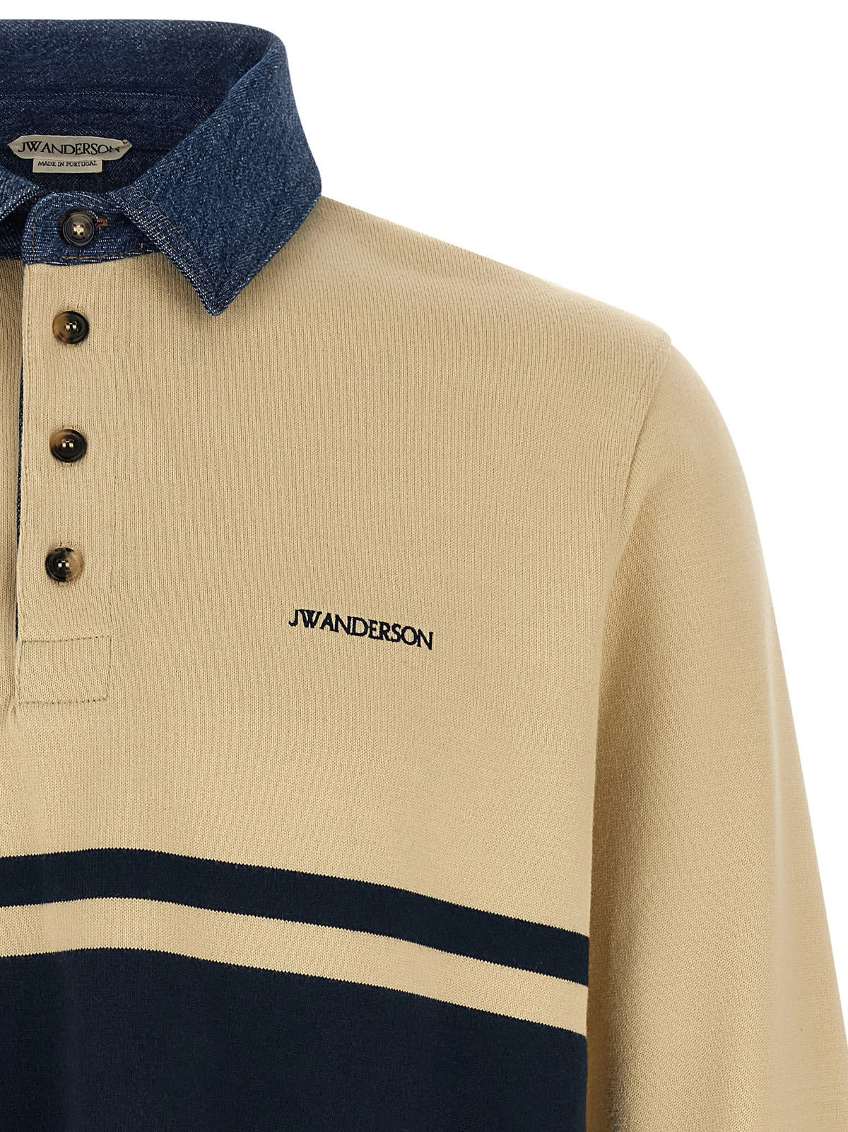 J.W.Anderson Men Contrast Collar Polo Shirt J.W. ANDERSON