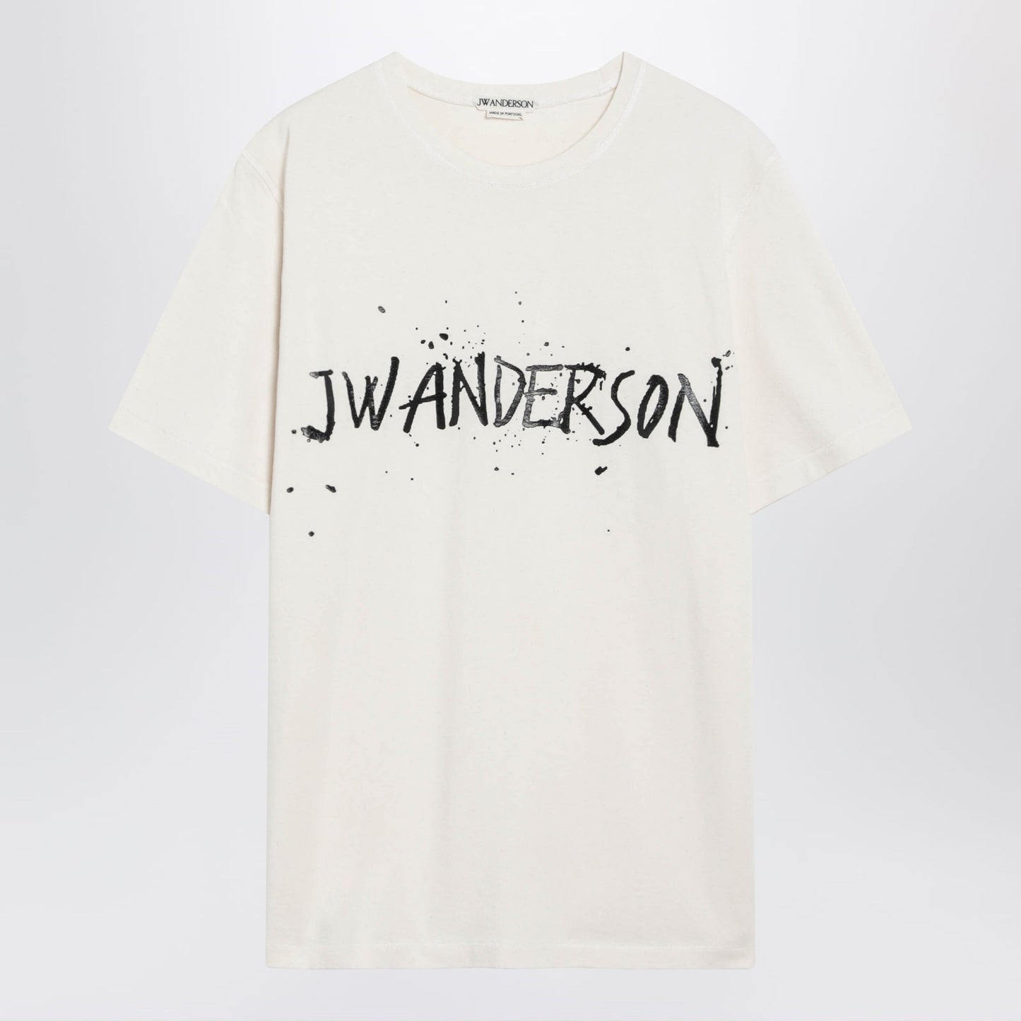 Jw Anderson Circular T-Shirt In Ecru Cotton Men J.W. ANDERSON
