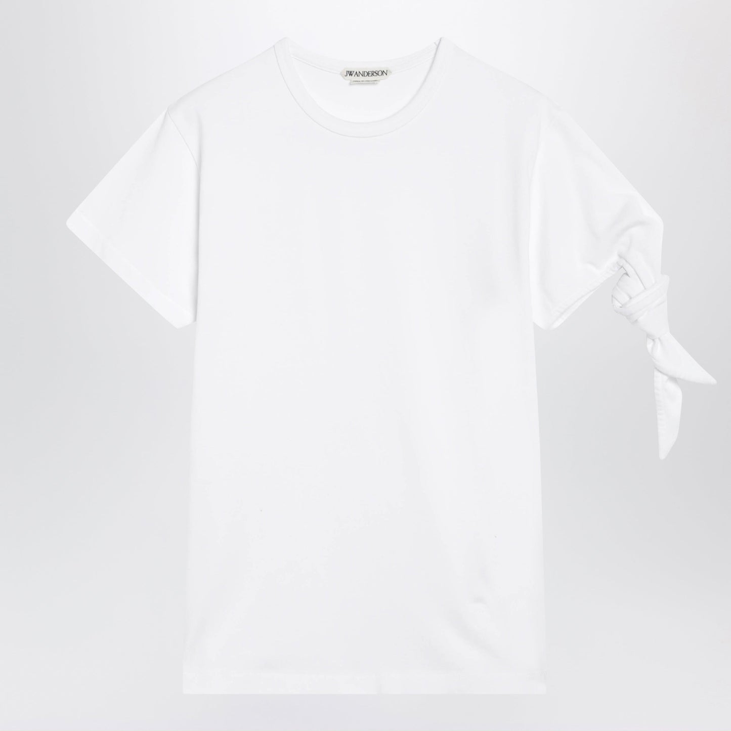 Jw Anderson Women's Knotted-Sleeve Jersey T-Shirt In White Women J.W. ANDERSON