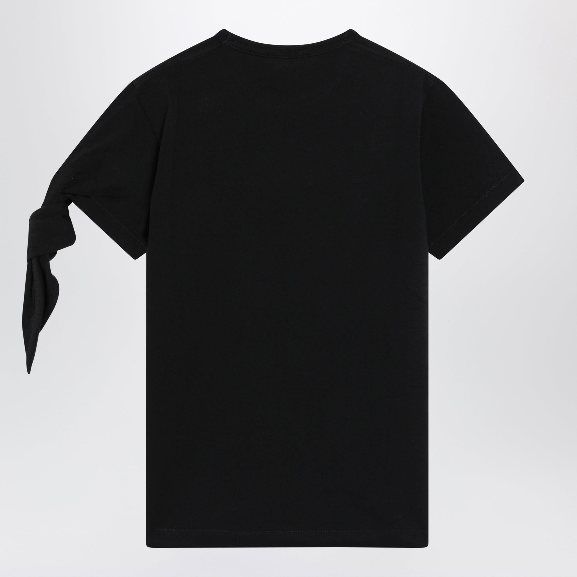 Jw Anderson Knotted-Sleeve Jersey T-Shirt In Black Cotton Women J.W. ANDERSON