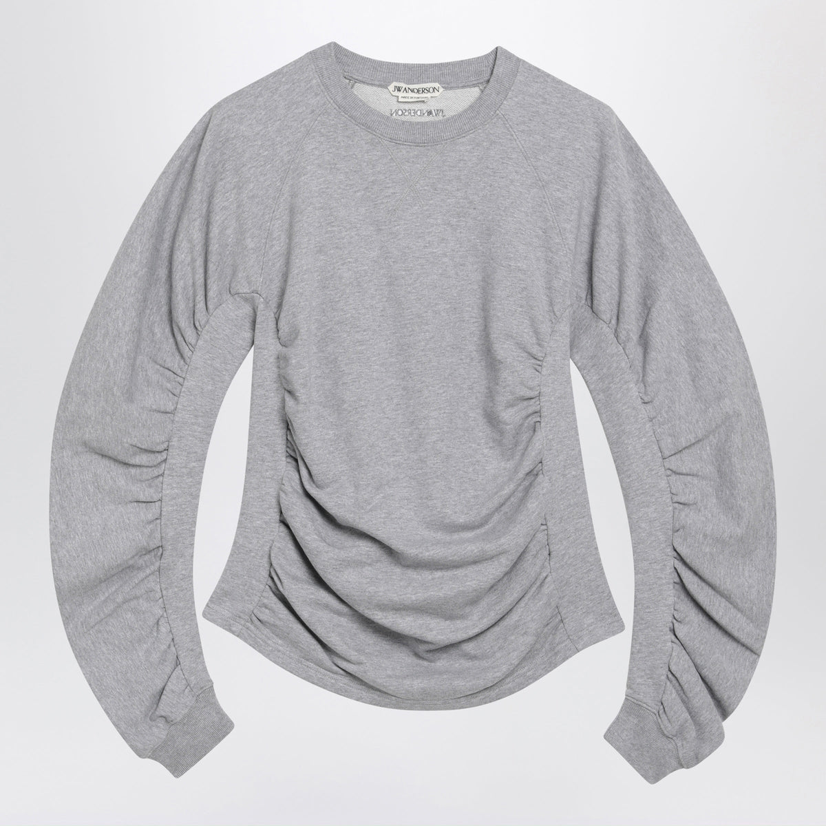 Jw Anderson Gray Melange Sweatshirt In Cotton Women J.W. ANDERSON