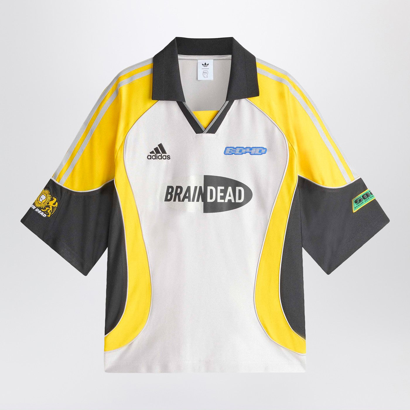 Adidas X Brain Dead Football T-Shirt Silver Metallic Men adidas x Brain Dead