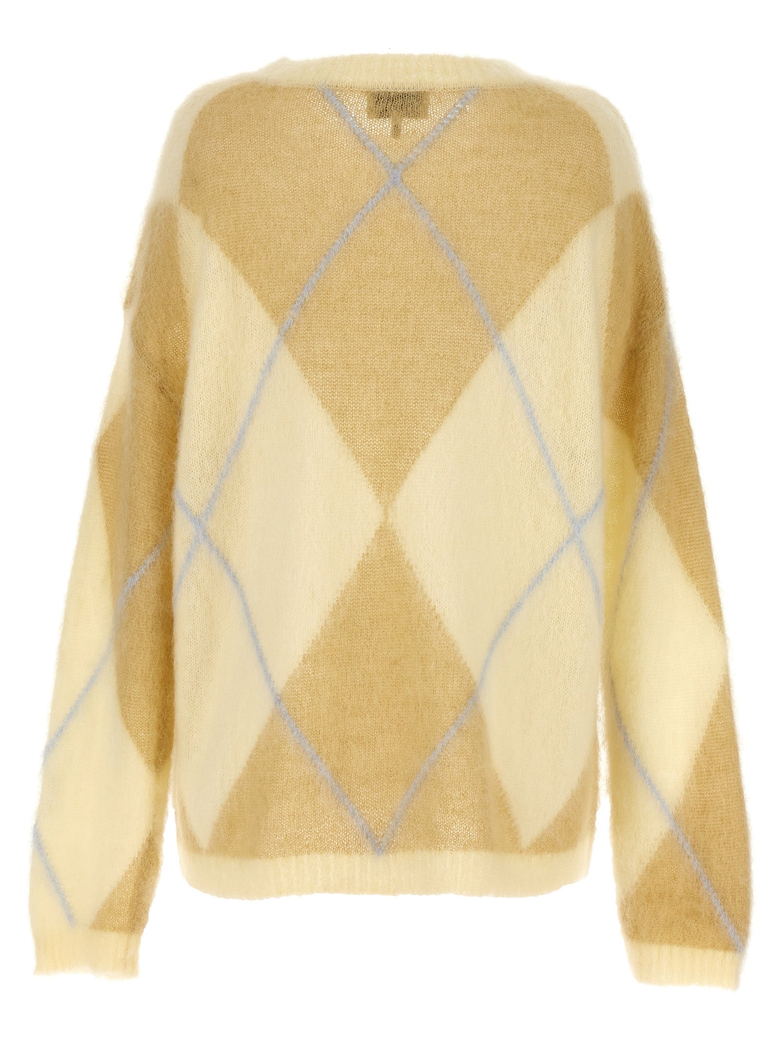 Ganni Women Logo Embroidery Diamond Sweater GANNI