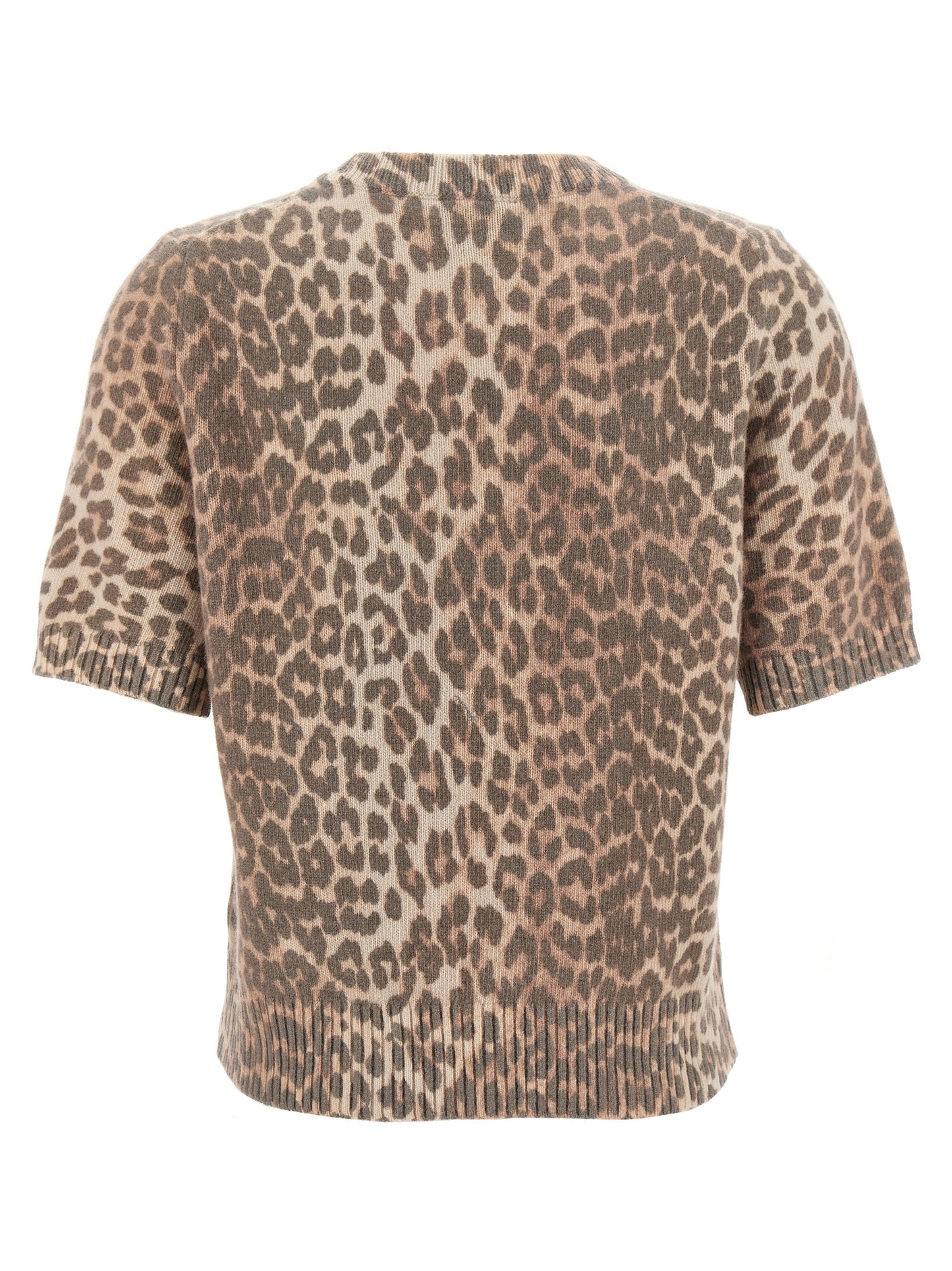 Ganni Women 'Leopard Wool Mix' T-Shirt GANNI