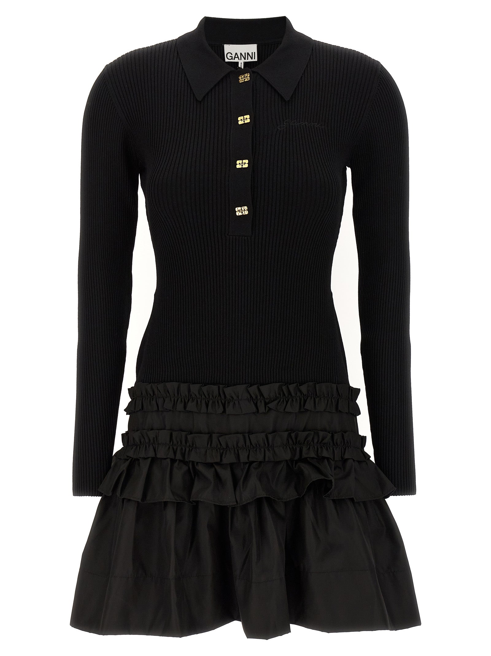 Ganni Women 'Melange Rib Knit Mini' Dress GANNI