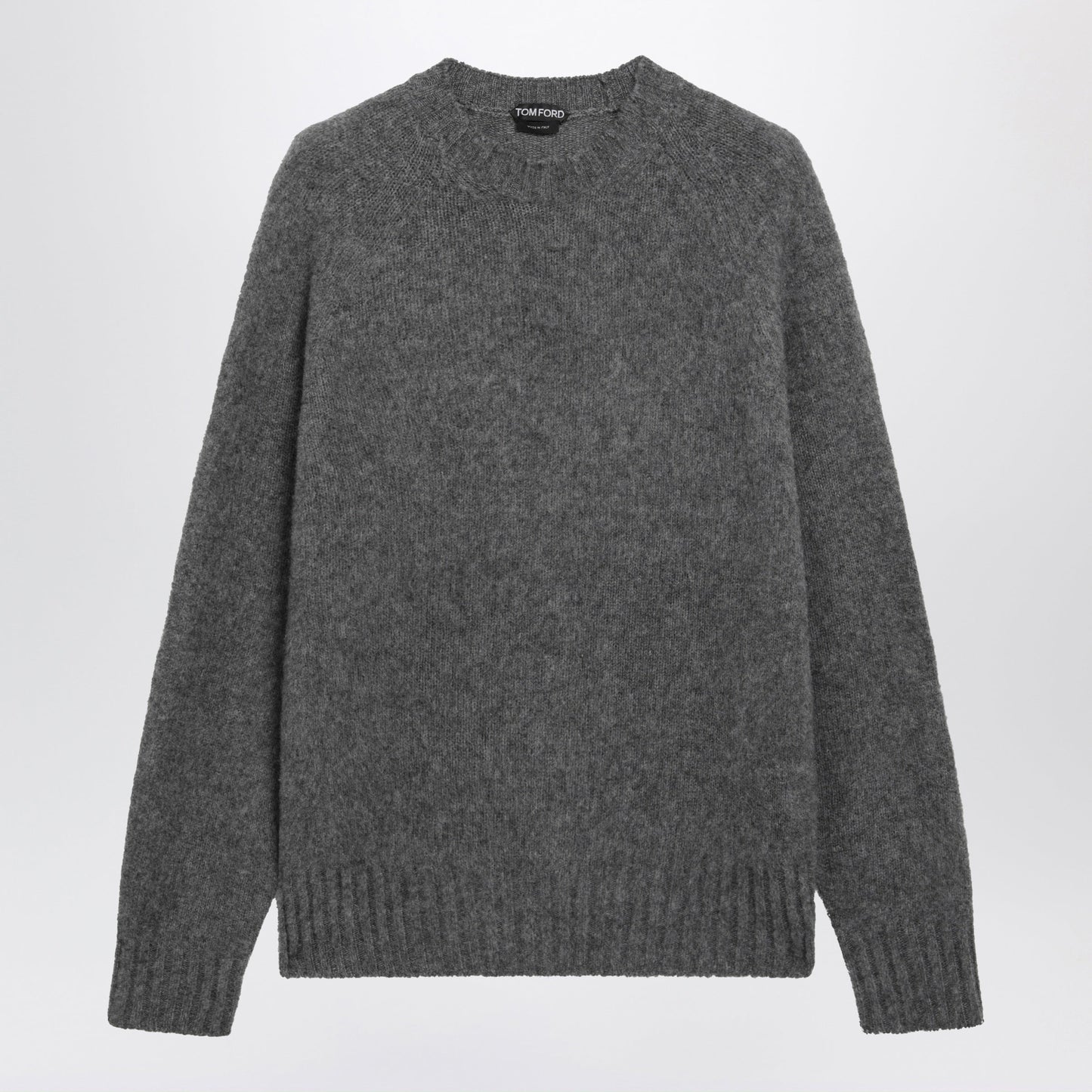 Tom Ford Cashmere Crew-Neck Sweater In Light Charcoal Men TOM FORD