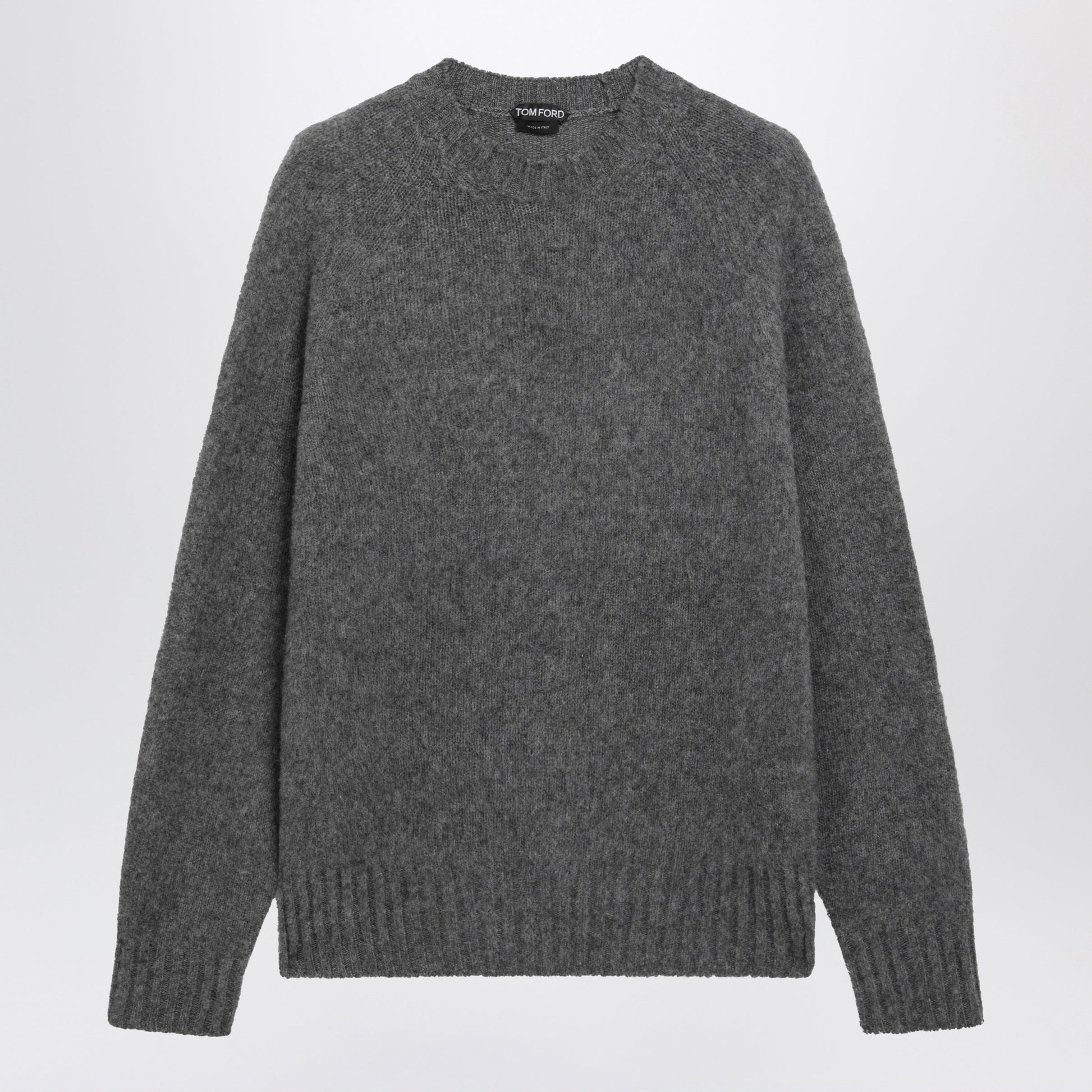 Tom Ford Cashmere Crew-Neck Sweater In Light Charcoal Men TOM FORD
