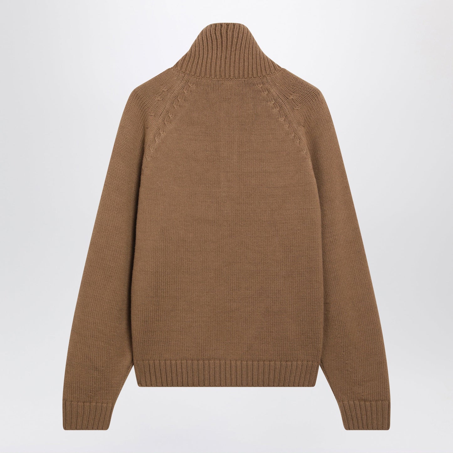 Tom Ford Caramel Half-Zip Wool And Cashmere Knit Sweater Men TOM FORD