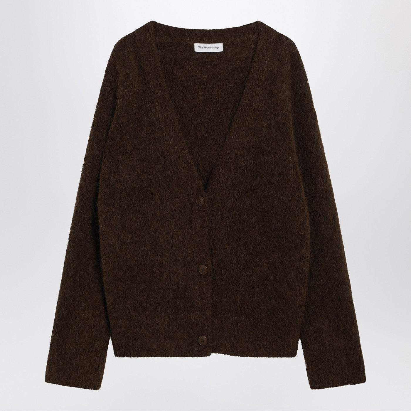 The Frankie Shop Olive Brown Oversized Elland Cardigan Women The Frankie Shop