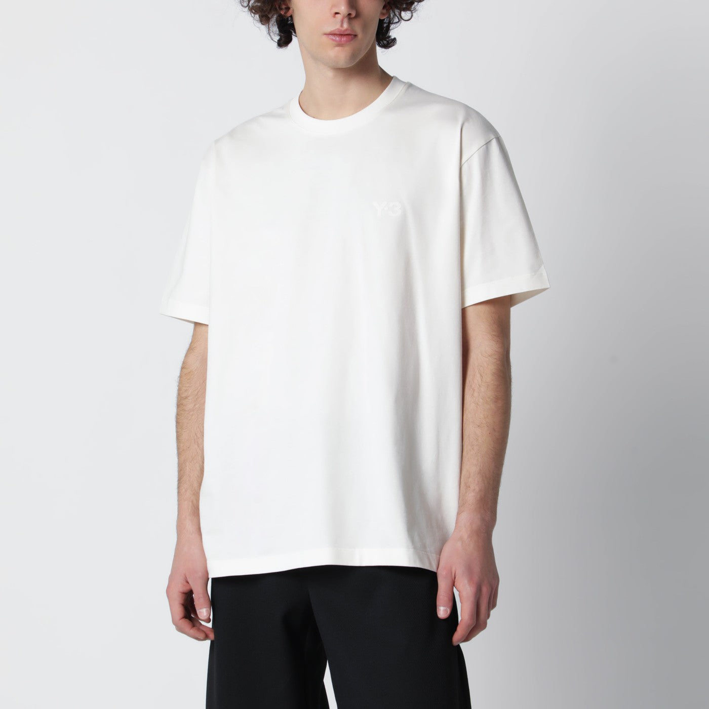 Adidas Y-3 Chalk White T-Shirt With Logo Men adidas Y-3