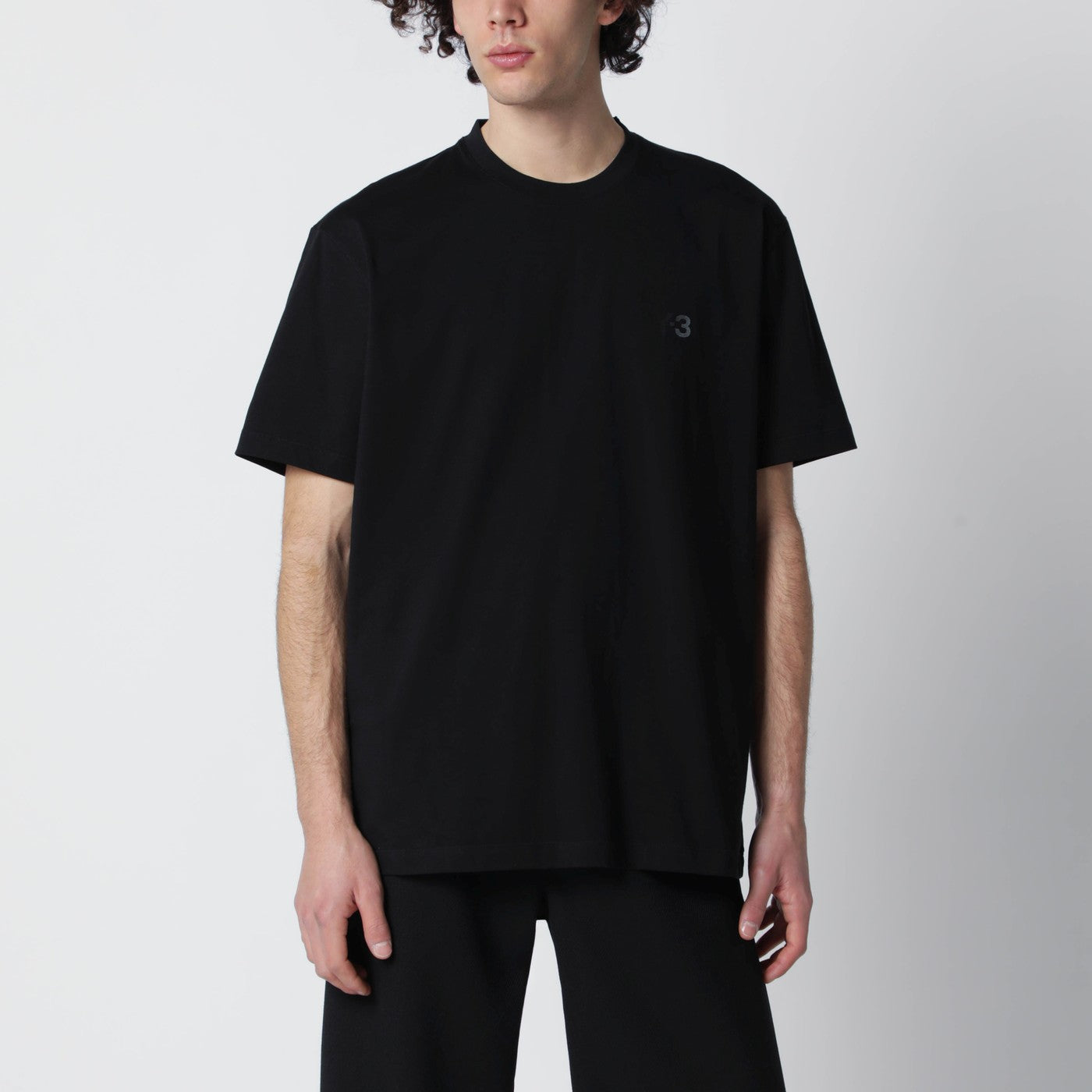 Adidas Y-3 Black T-Shirt With Logo Men adidas Y-3