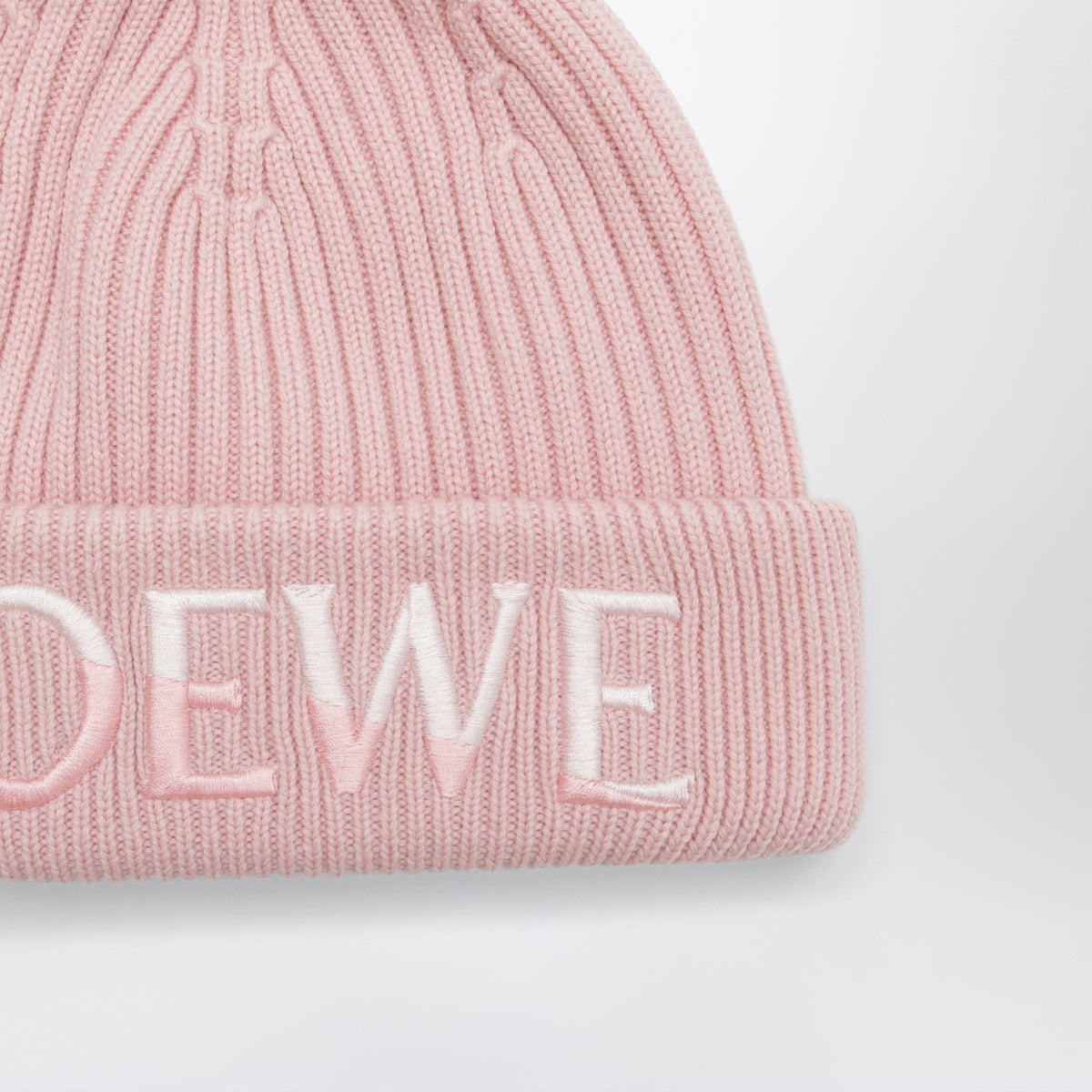 Loewe Pink Wool Beanie With Embroidered Logo Women LOEWE
