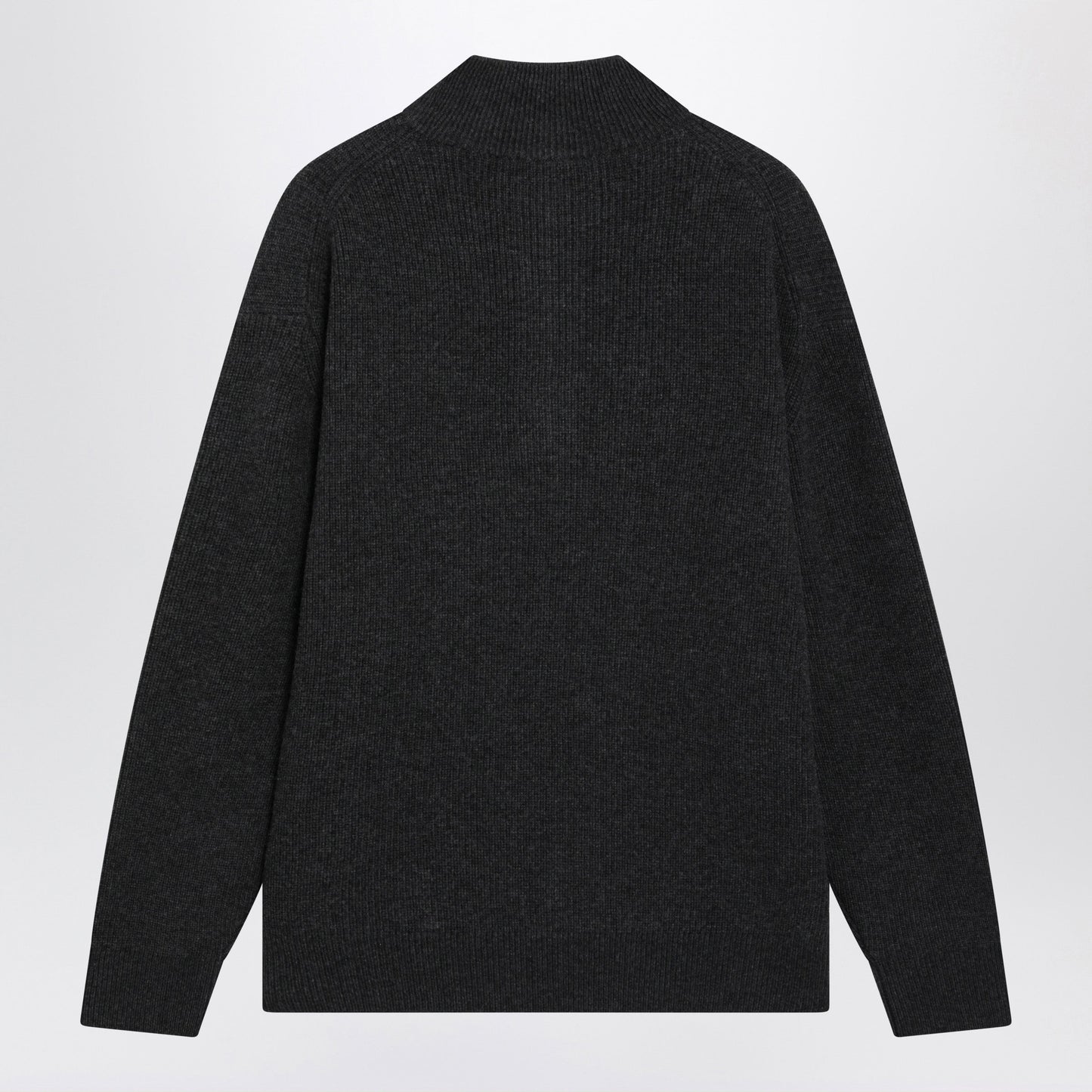 Jw Anderson Dark Grey Half-Zip Sweater In Wool Blend Men J.W. ANDERSON