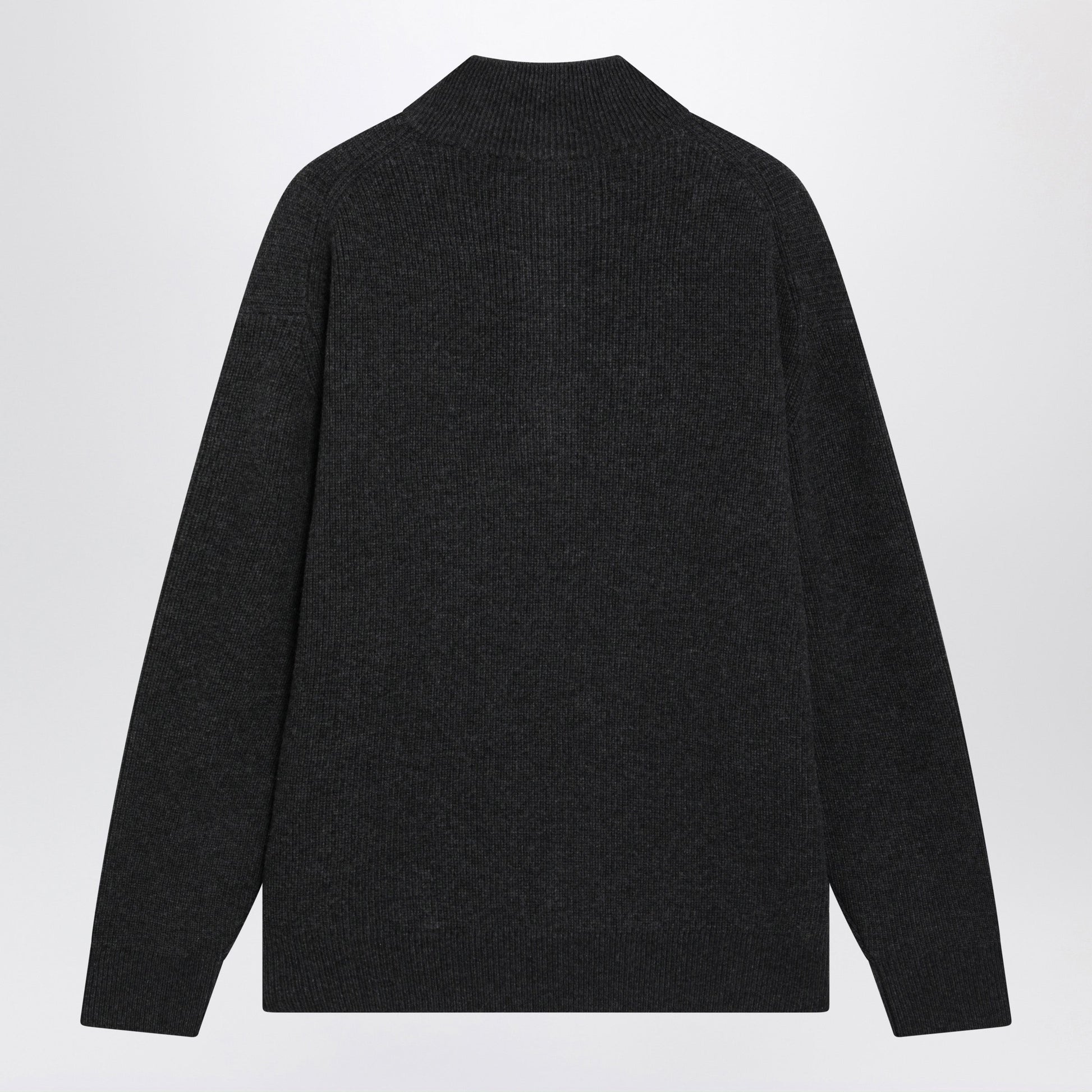 Jw Anderson Dark Grey Half-Zip Sweater In Wool Blend Men J.W. ANDERSON