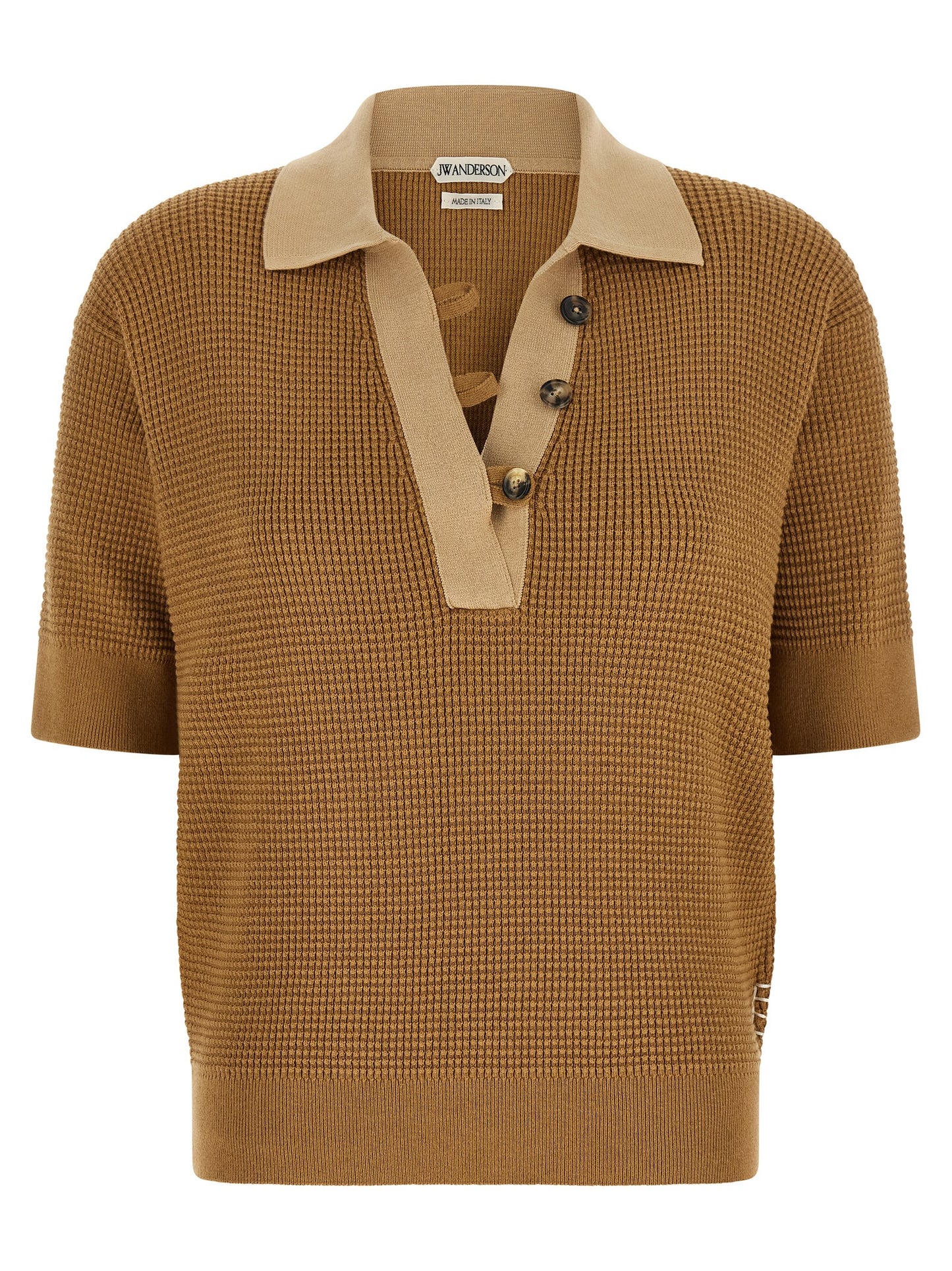 J.W.Anderson Women Waffle Stitch Polo Shirt J.W. ANDERSON