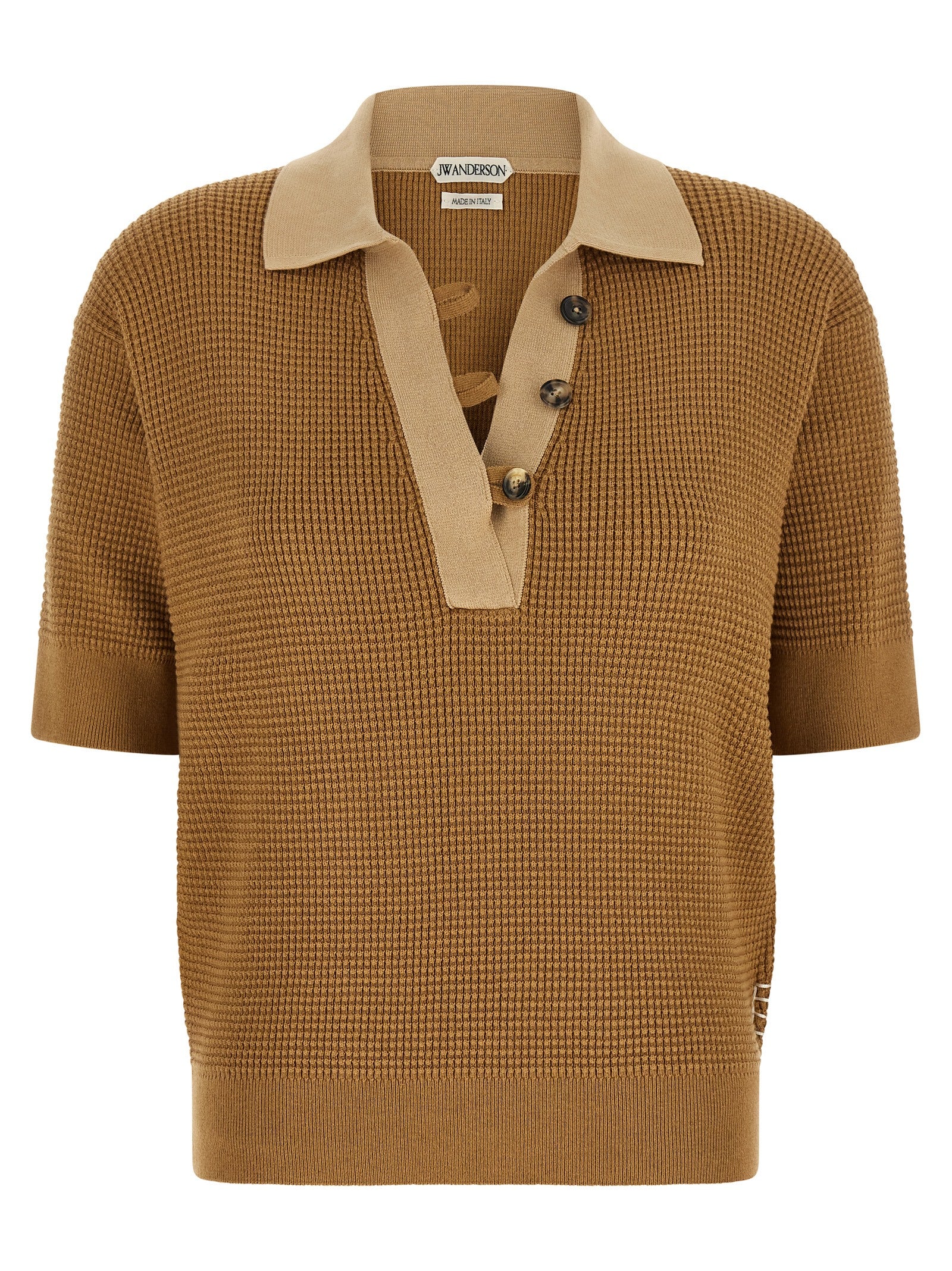 J.W.Anderson Women Waffle Stitch Polo Shirt J.W. ANDERSON