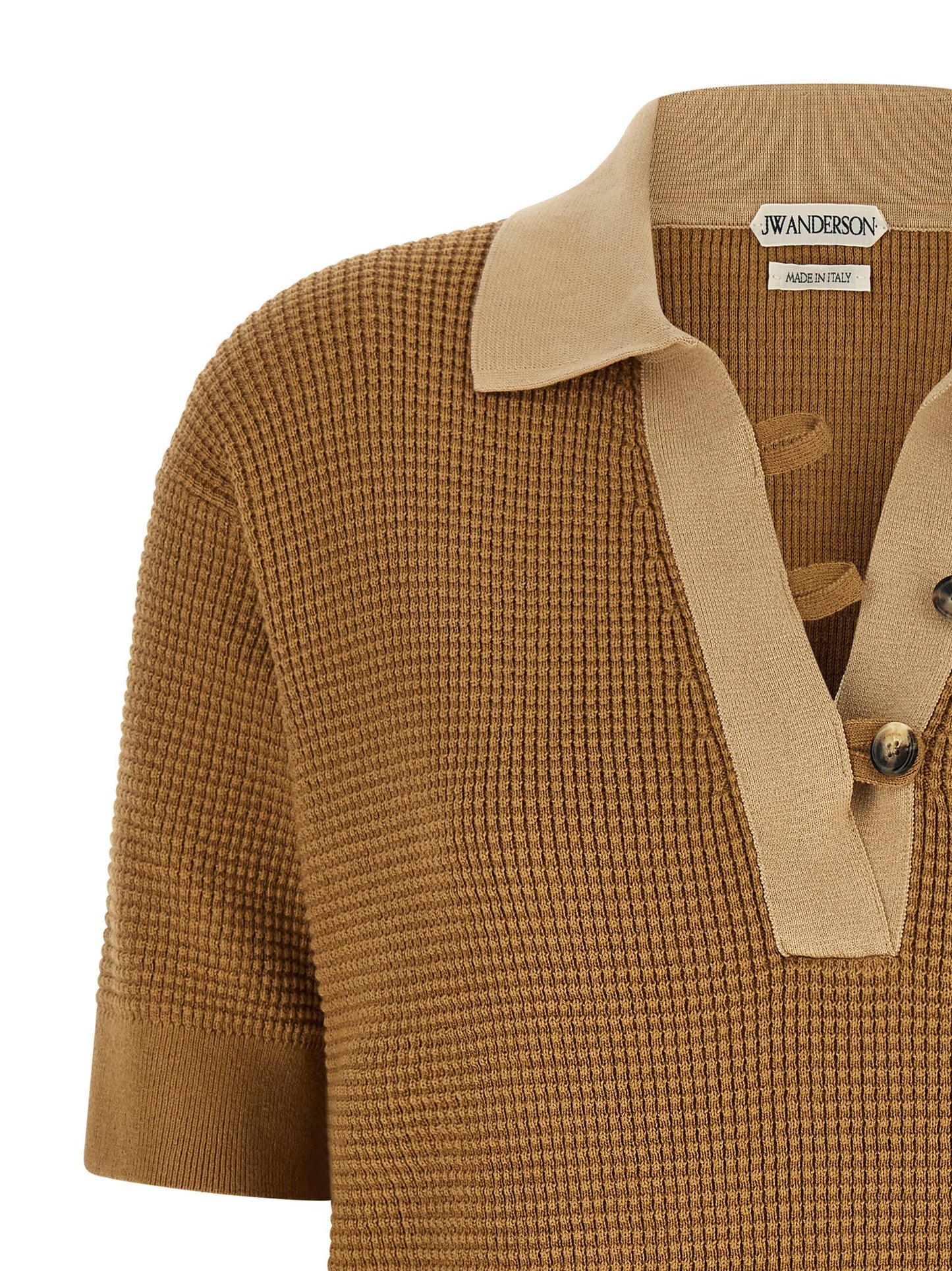 J.W.Anderson Women Waffle Stitch Polo Shirt J.W. ANDERSON