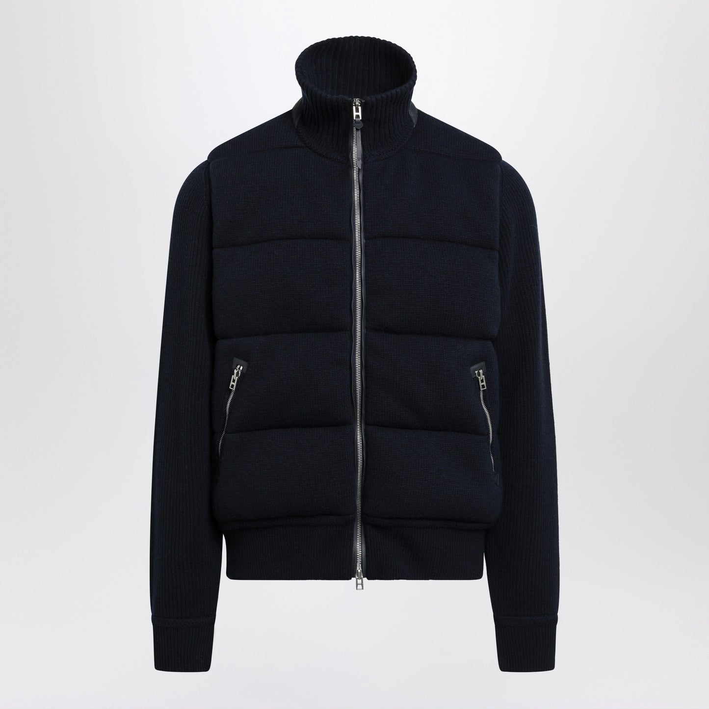 Tom Ford Navy Blue Quilted Virgin Wool Jacket Men TOM FORD