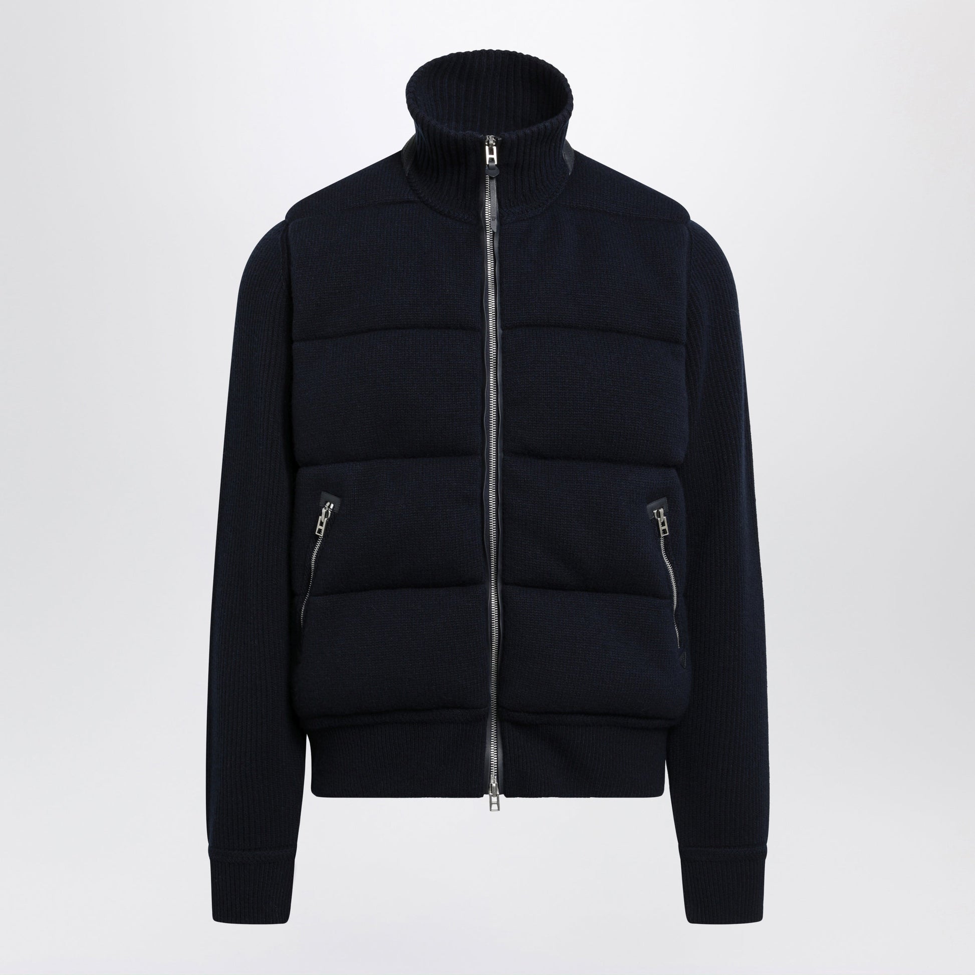 Tom Ford Navy Blue Quilted Virgin Wool Jacket Men TOM FORD
