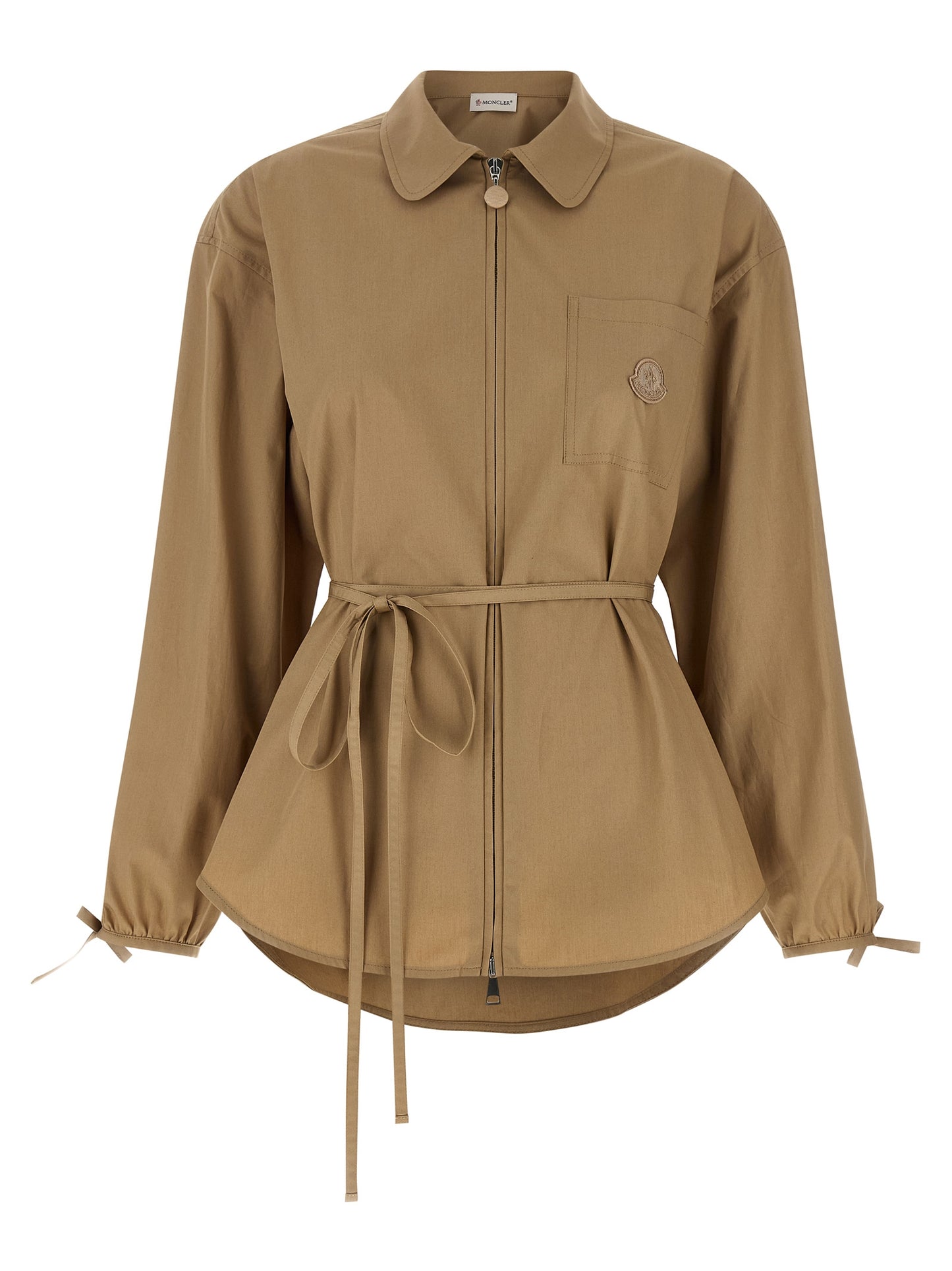 Moncler Women Grosgrain Logo Patch Overshirt MONCLER