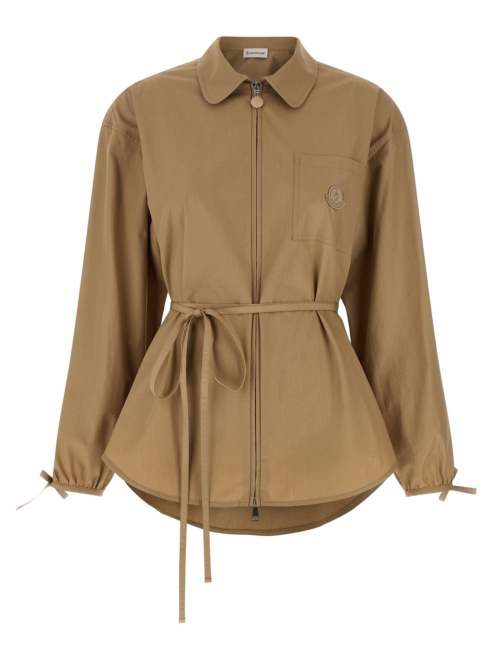 Moncler Women Grosgrain Logo Patch Overshirt MONCLER