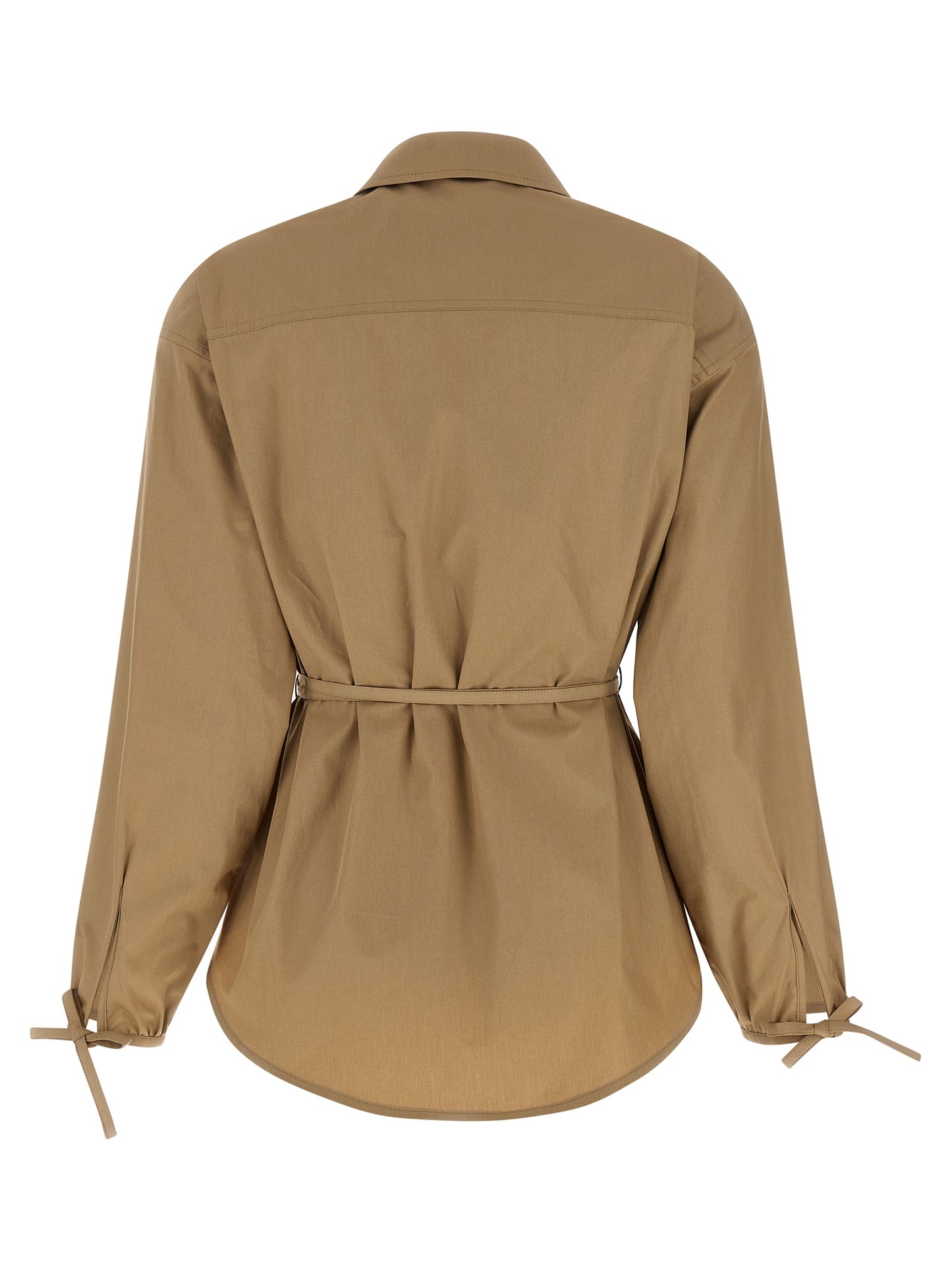 Moncler Women Grosgrain Logo Patch Overshirt MONCLER