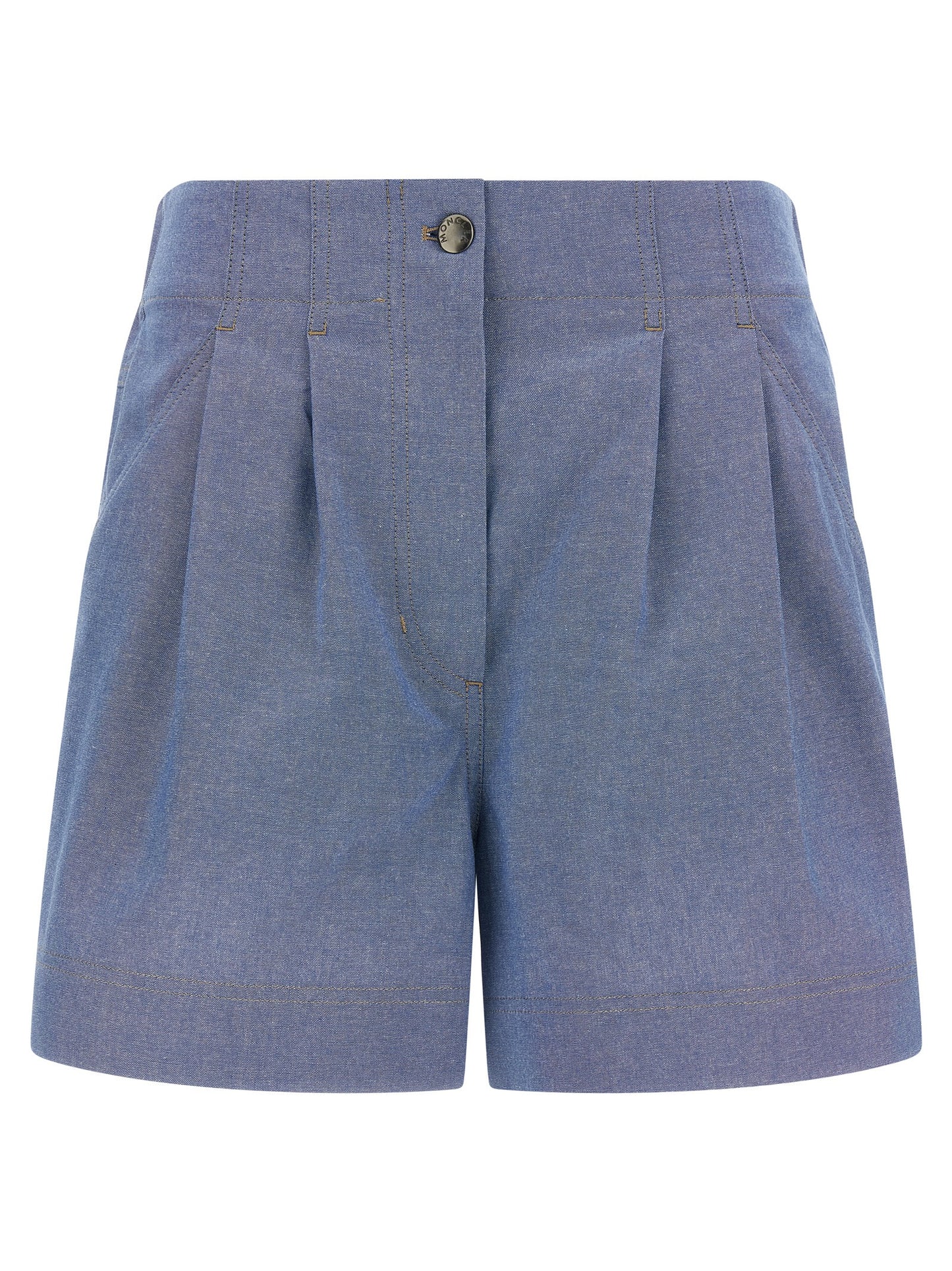 Moncler Grenoble Women Chambray Cotton Shorts MONCLER GRENOBLE