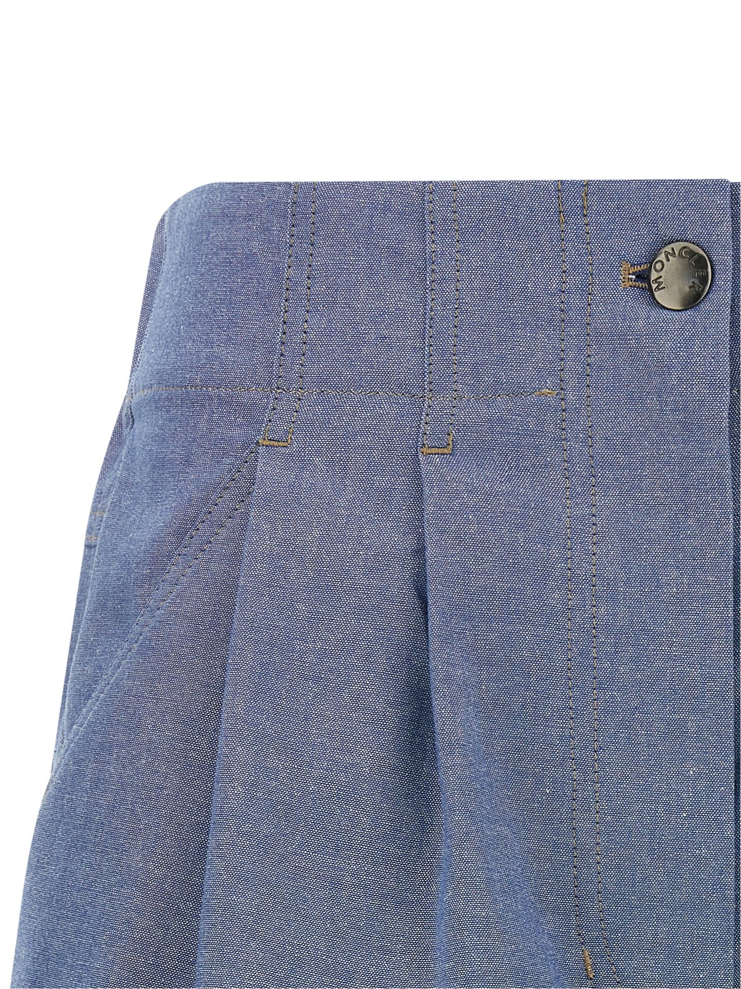 Moncler Grenoble Women Chambray Cotton Shorts MONCLER GRENOBLE