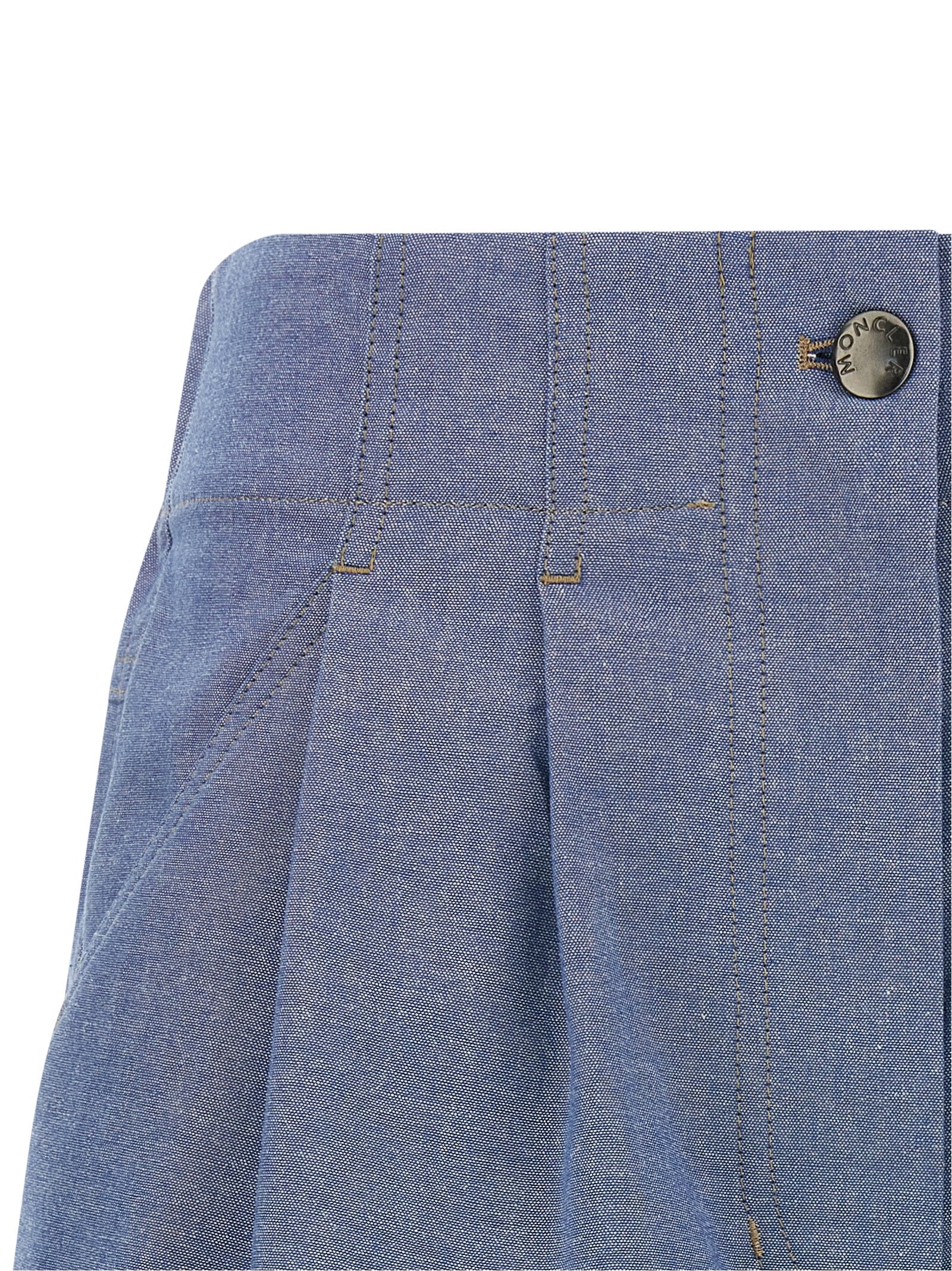 Moncler Grenoble Women Chambray Cotton Shorts MONCLER GRENOBLE