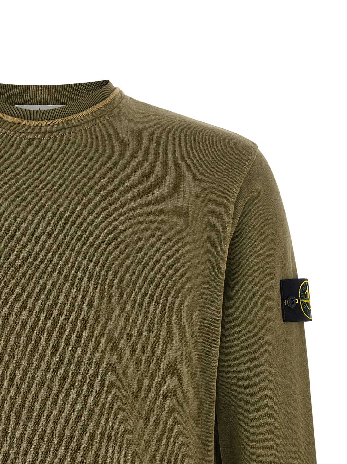 Stone Island Men Brushed Cotton Sweatshirt STONE ISLAND