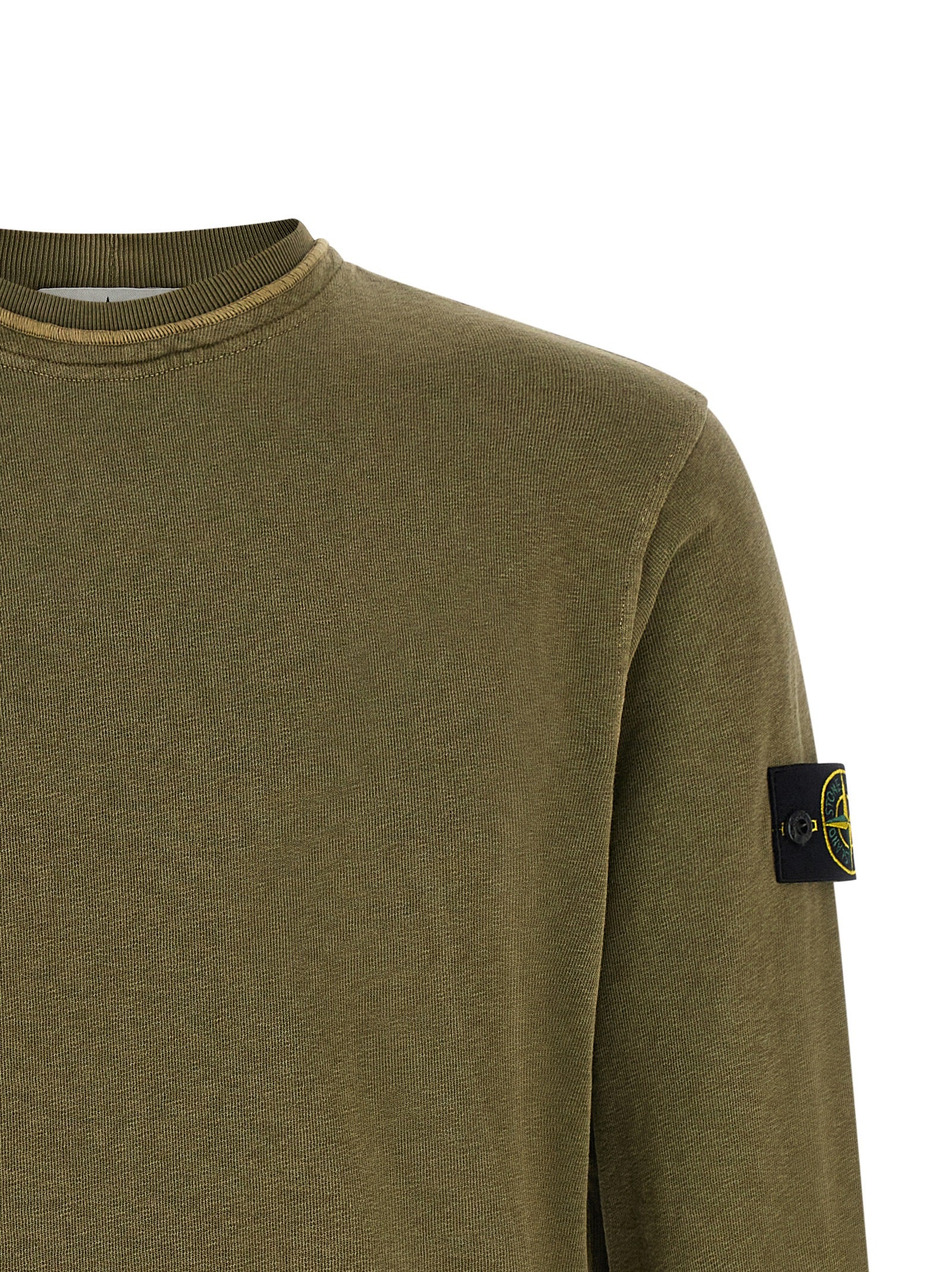 Stone Island Men Brushed Cotton Sweatshirt STONE ISLAND