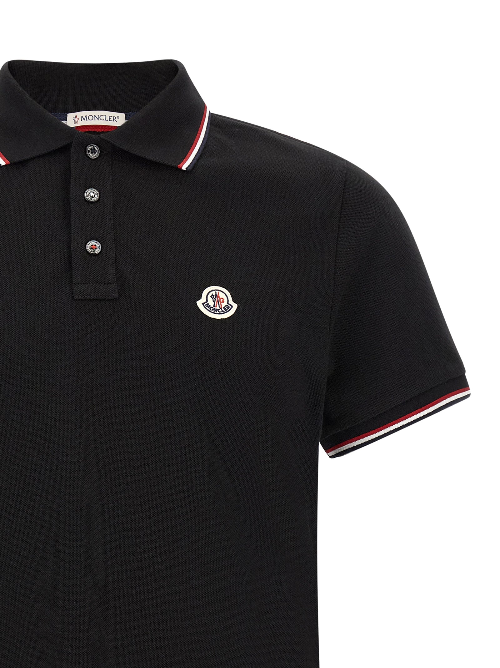 Moncler Men Tricolor Trim Polo Shirt MONCLER
