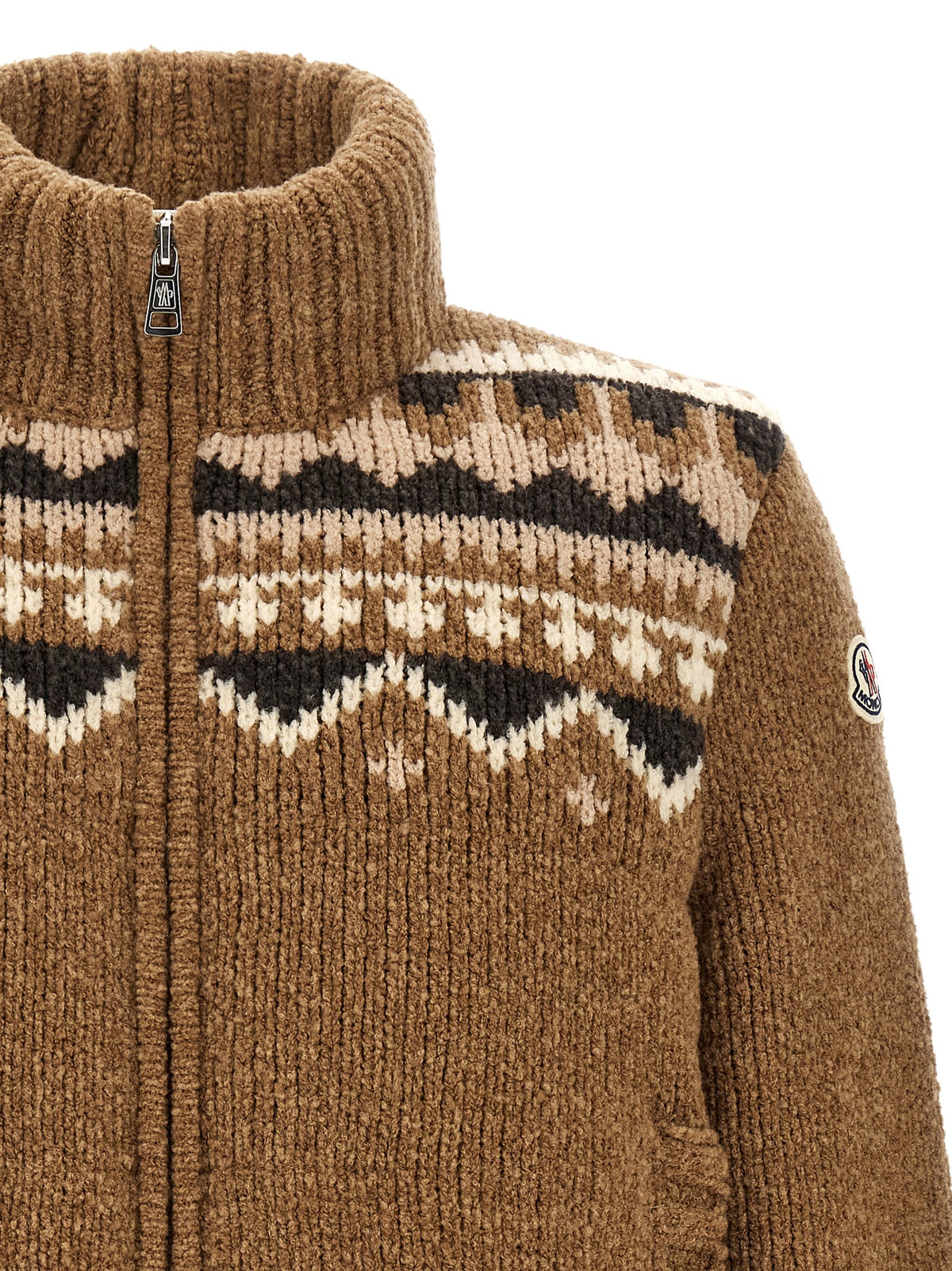 Moncler Men Geometric Bouclé Cardigan