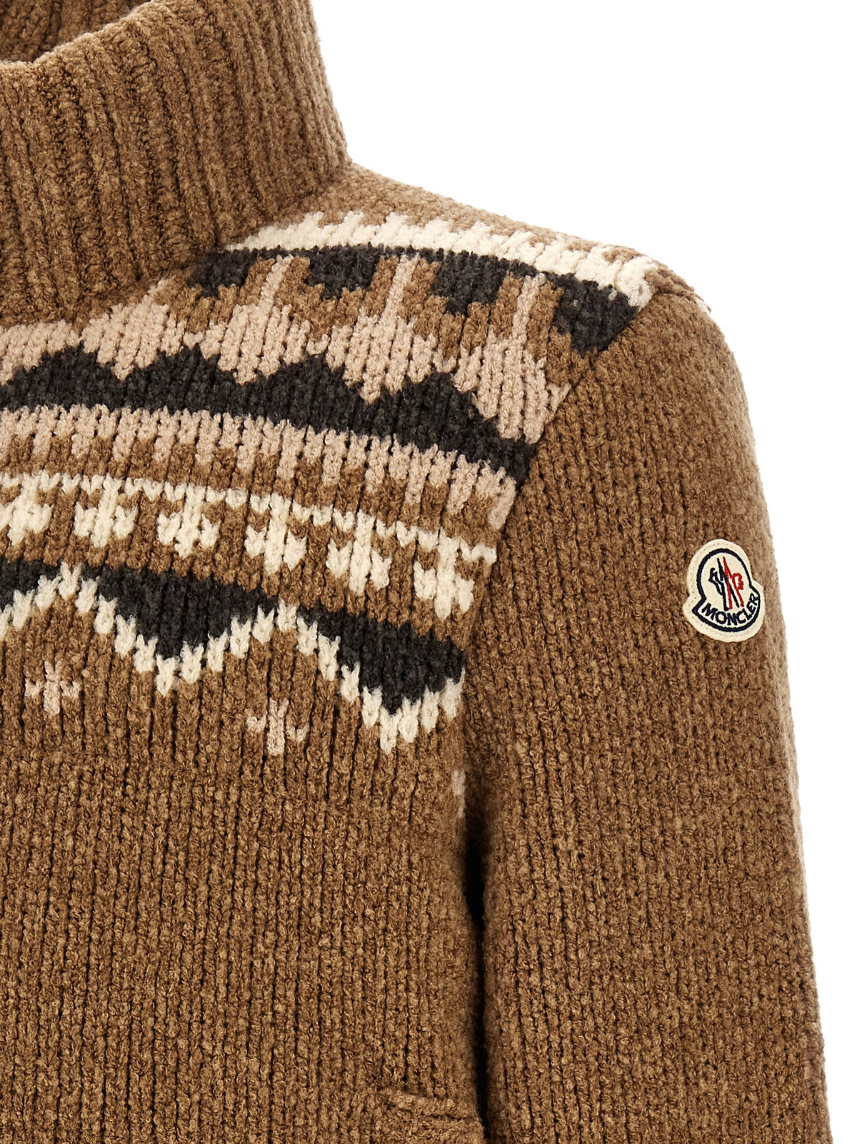 Moncler Men Geometric Bouclé Cardigan