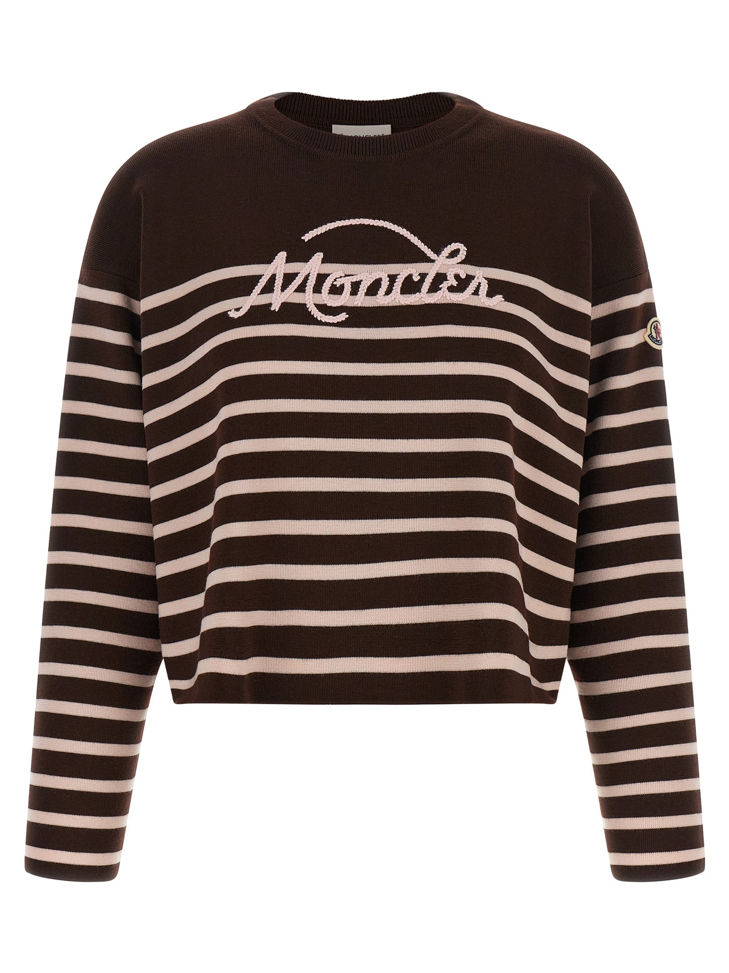 Moncler Women Striped Sweater With Embroidery MONCLER