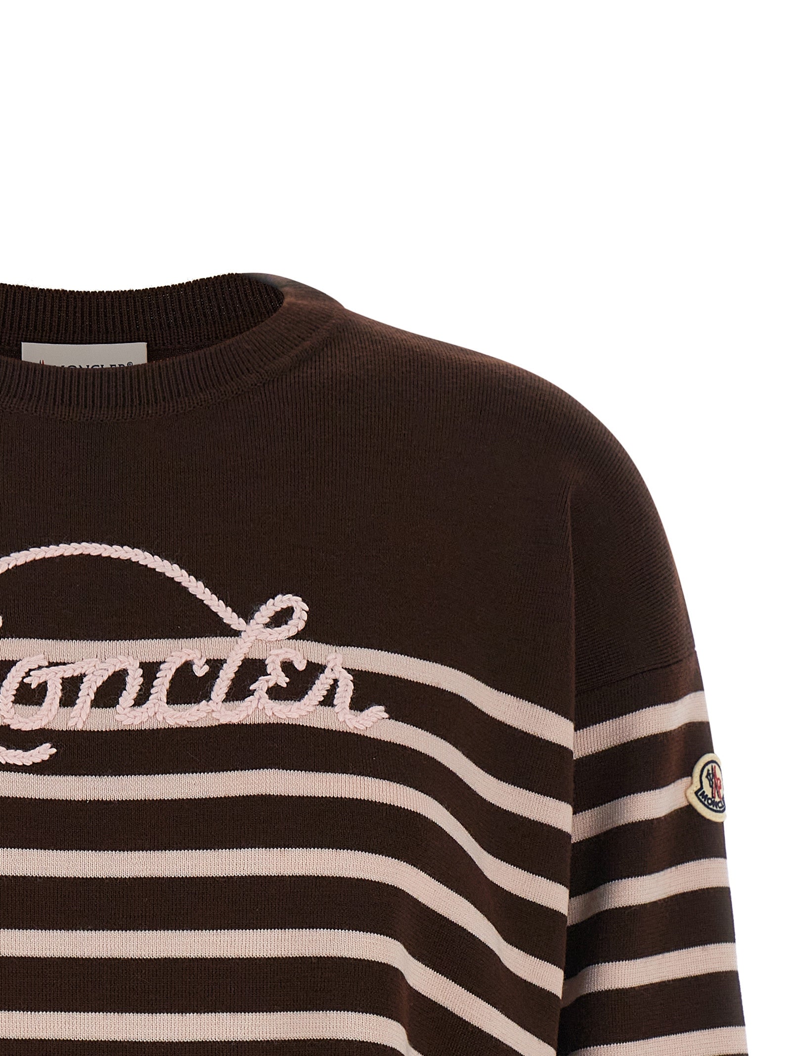 Moncler Women Striped Sweater With Embroidery MONCLER