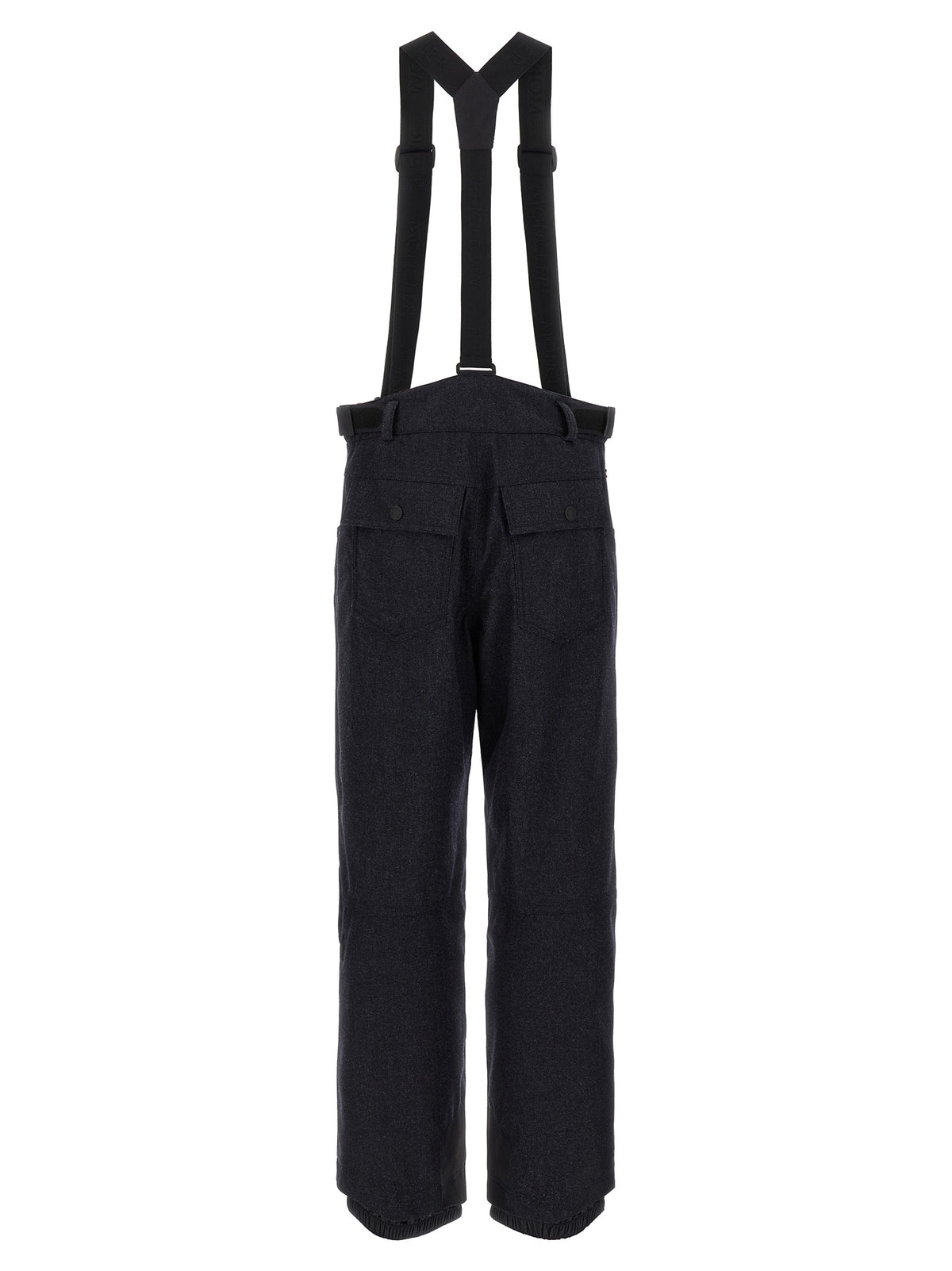 Moncler Grenoble Men Blue Denim Ski Bib Shorts MONCLER GRENOBLE