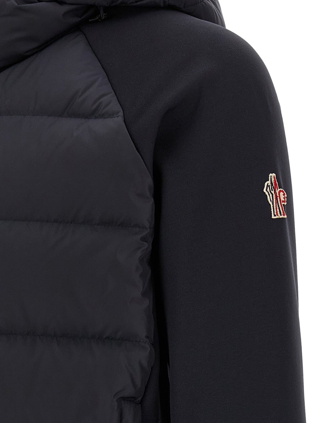 Moncler Grenoble Men Blue Padded Hoodie MONCLER GRENOBLE