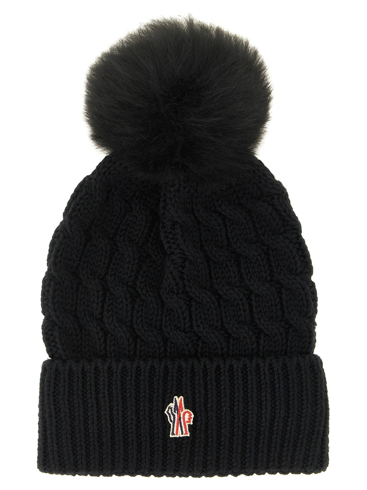 Moncler Grenoble Women Wool Beanie With Pon-Pon MONCLER GRENOBLE