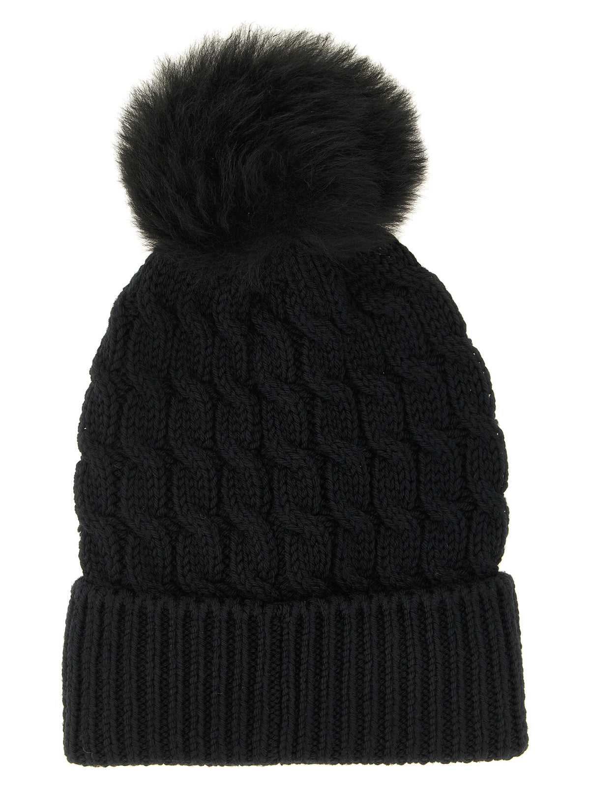 Moncler Grenoble Women Wool Beanie With Pon-Pon MONCLER GRENOBLE